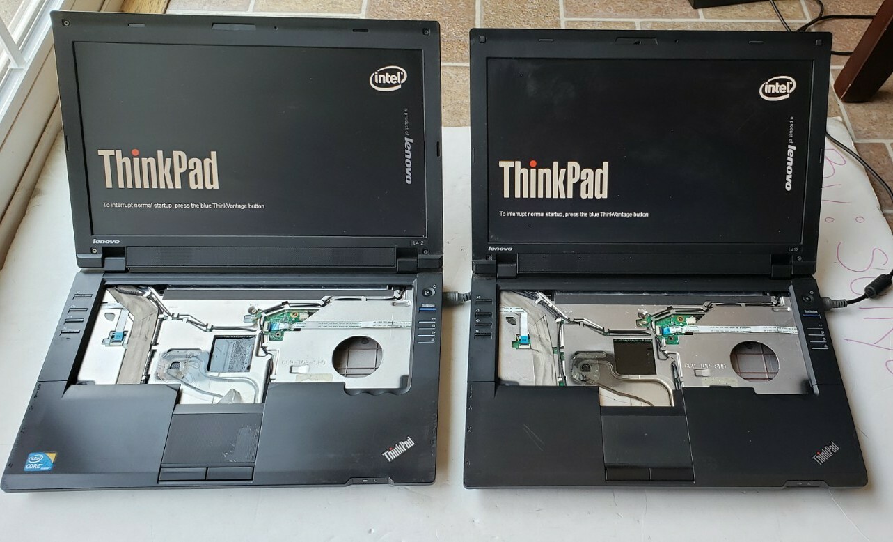Lot of 2 Lenovo ThinkPad L412 Intel Core i3 0GB HDD 1GB RAM BOOT