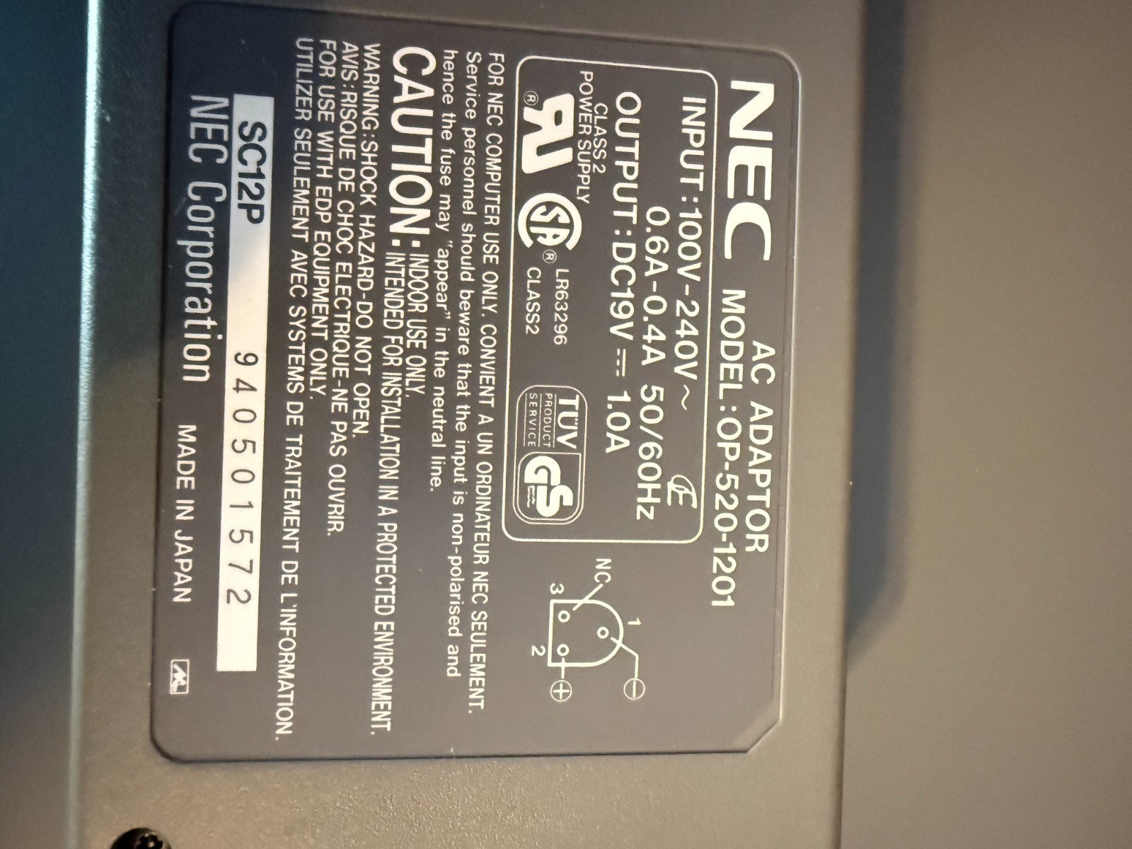 Rare 1994 NEC Versa S/33 486SL Laptop