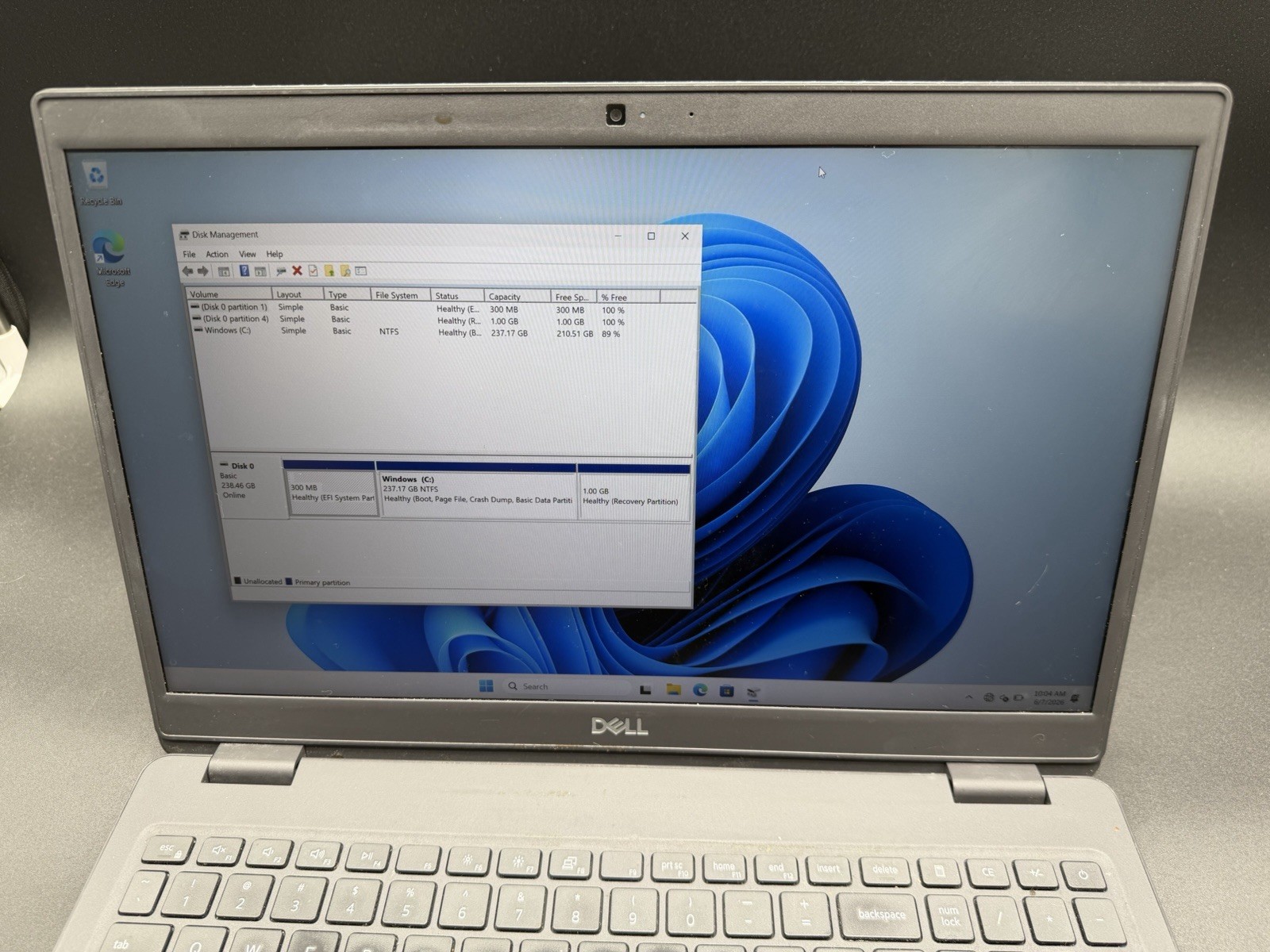 Dell Latitude 3510 15.6″ Intel i5-10210U 1.60GHz 16GB RAM 256GB SSD Windows 11P