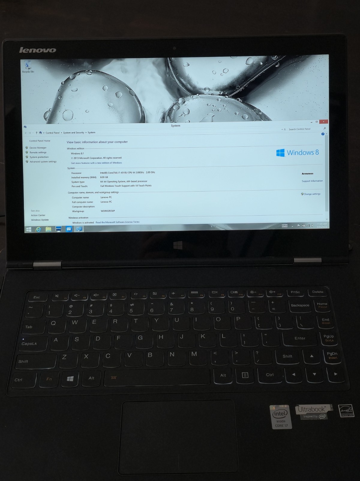 Lenovo Yoga 2 Pro Ultrabook i7 8GB 256GB SSD 13.3″ Convertible Touchscreen