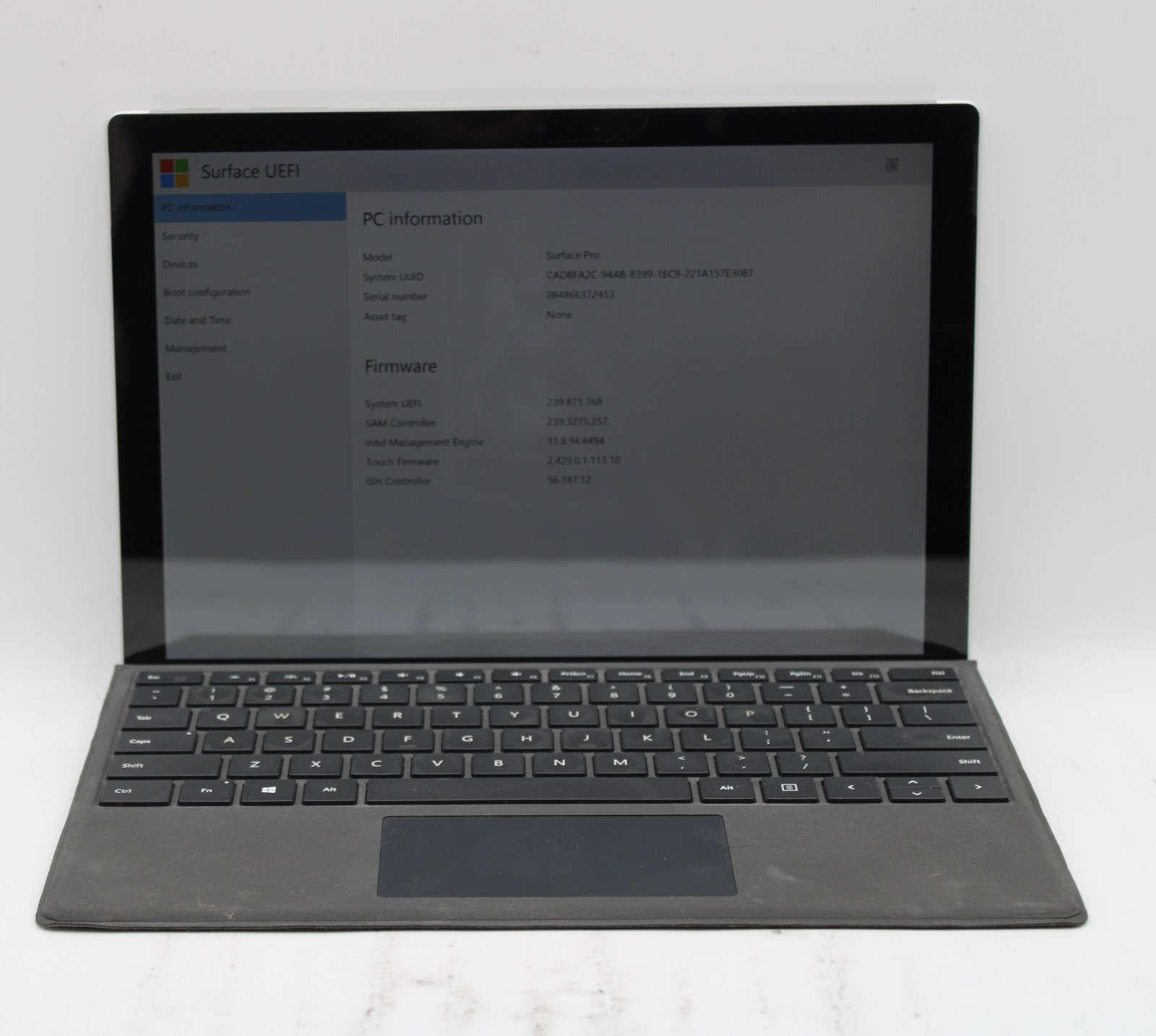 Microsoft Surface Pro 5 1796 i5-7300U 4GB RAM 128GB SSD No OS