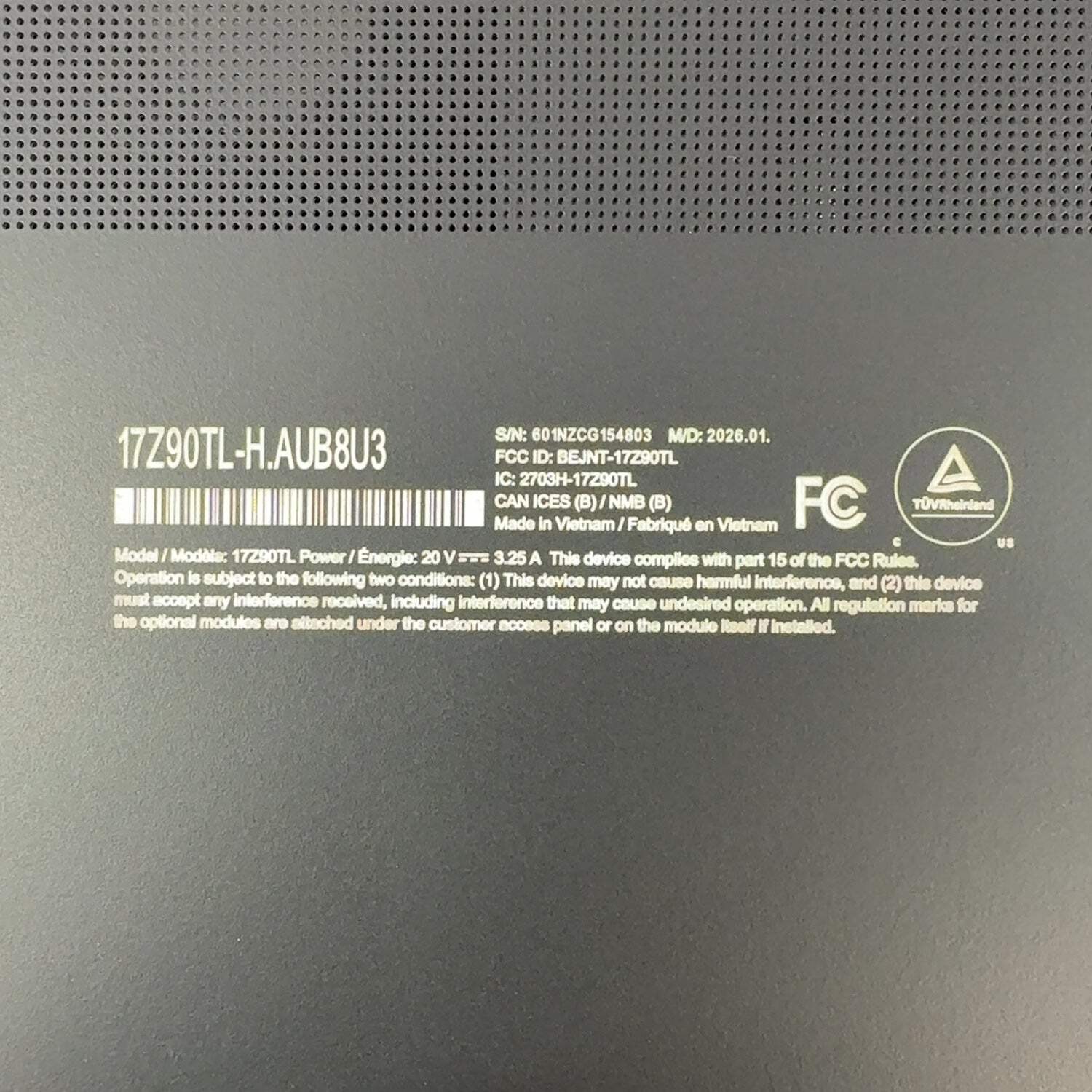 LG Gram 17Z90TL 17″ Ultra 9 288V 3.3GHz 32GB RAM 1TB SSD