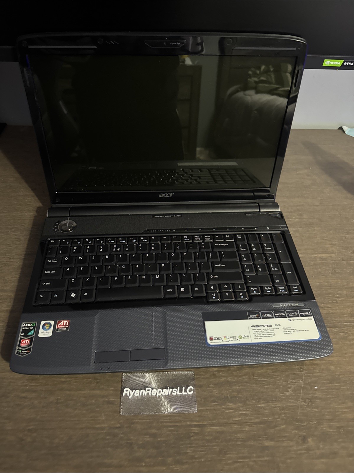 Acer Aspire 6530 Rare Laptop AMD Athelon x2 3gb ram NO HDD