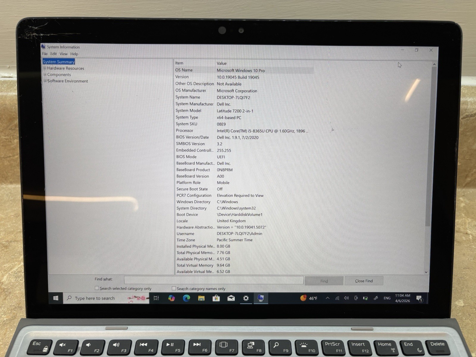 Dell Latitude 7000 2-in-1 Laptop Touchscreen i5 8GB RAM 256GB SSD