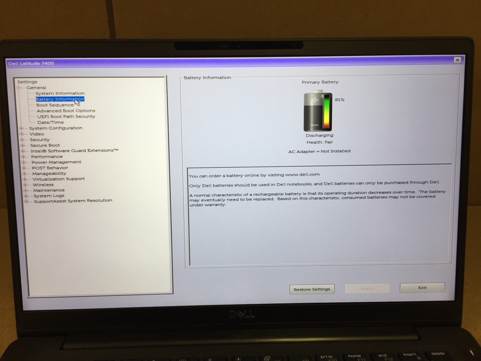 Dell Latitude 7400 14″ FHD Laptop Core i7-8665U 1x16GB RAM No SSD w/AC Adapter