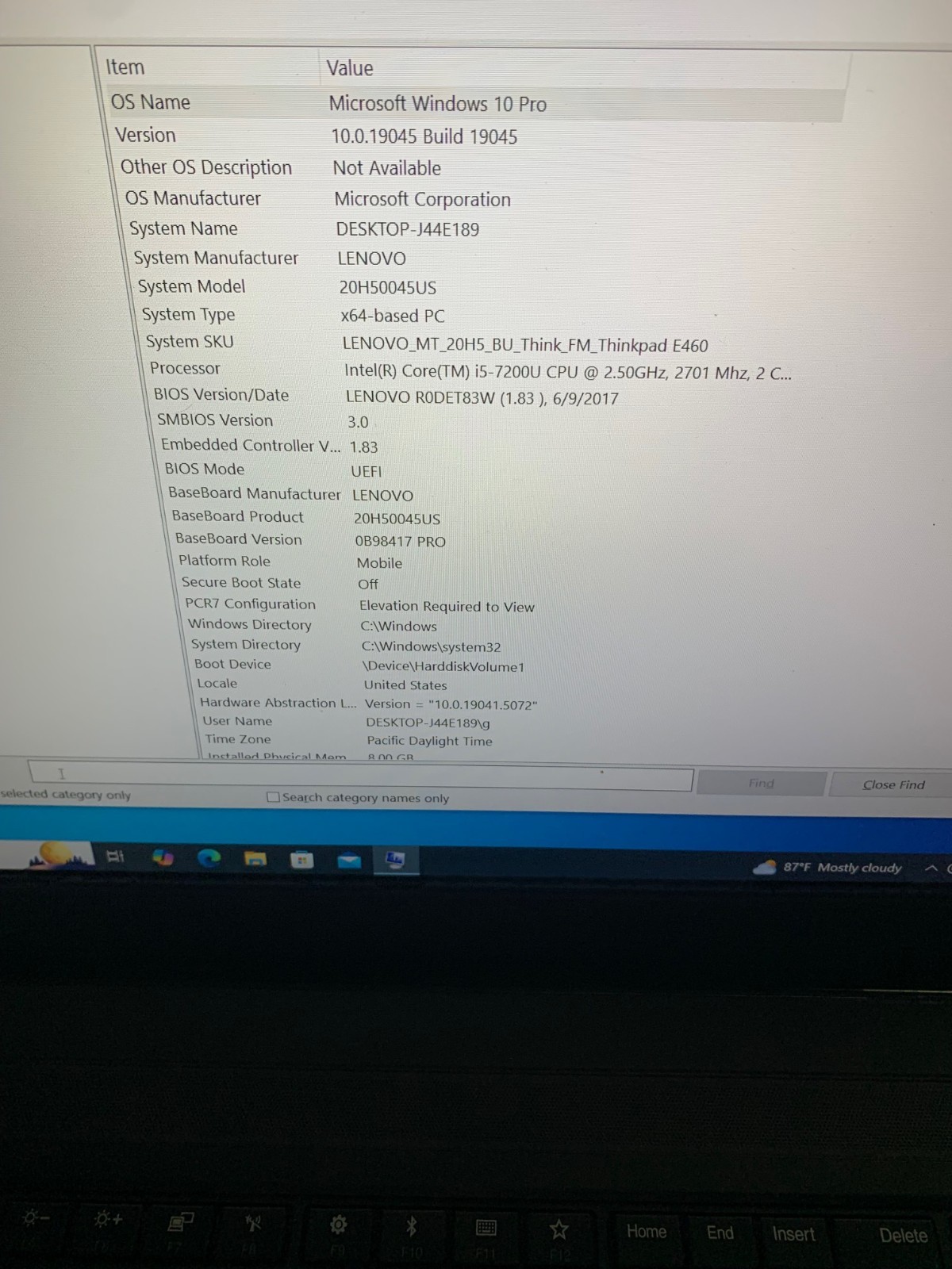 Lenovo ThinkPad E460Thinkpad HD Intel Core i5 7200u 8GB RAM 256GB SSD Windows 10