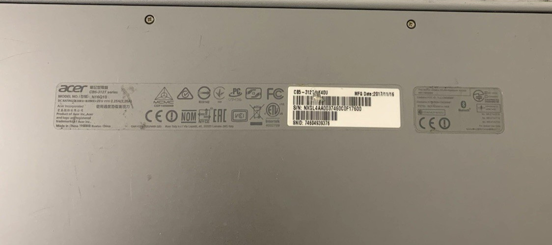 Lot of 4 Acer Lenovo Samsung Asus Chrome book Laptops