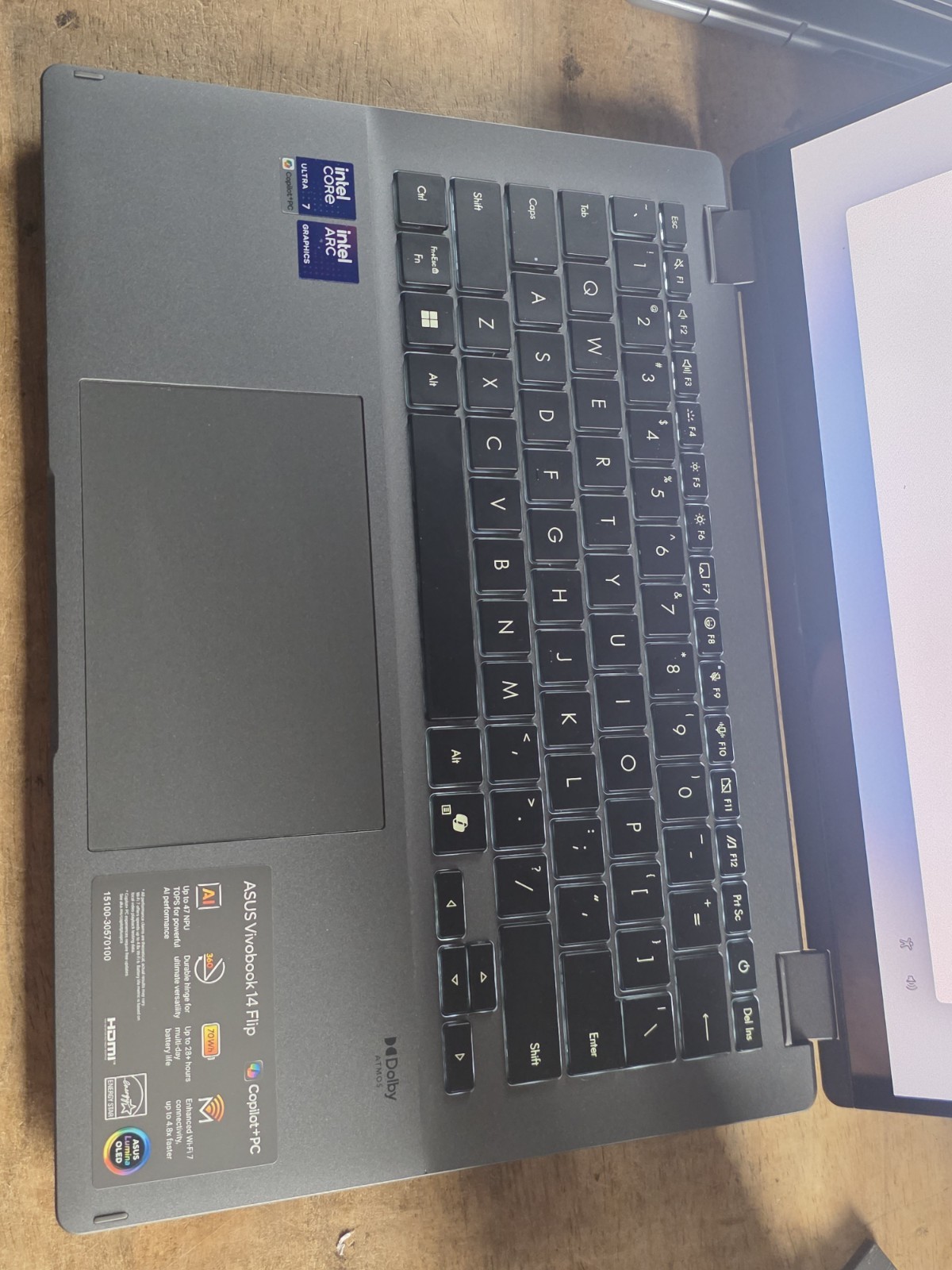 Asus Vivobook 14 Flip Core Ultra 7 256V 2.2GHz 16GB 1TB 14″ TP3407SA 4367