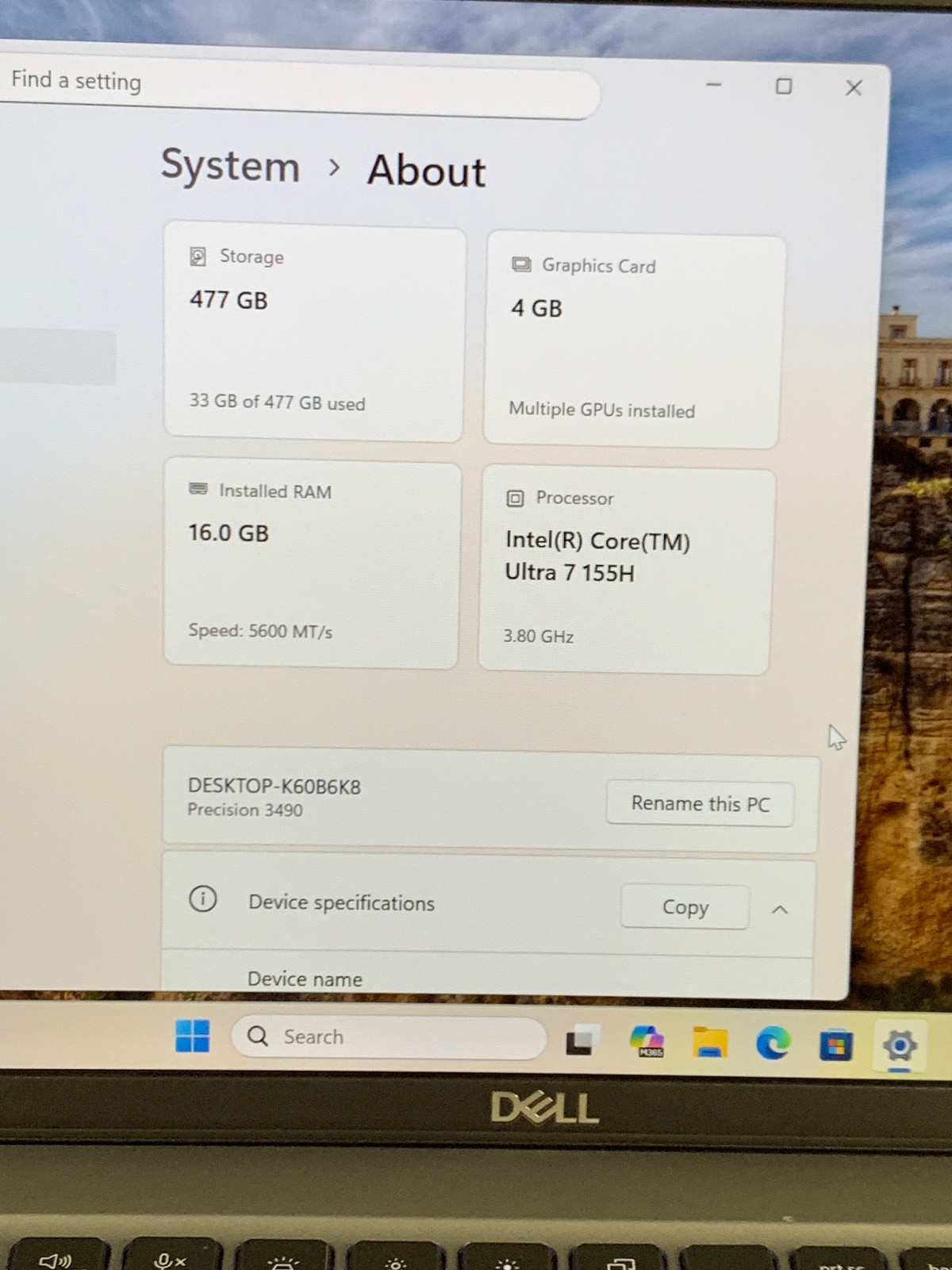 Dell Precision 3490 14″ FHD Ultra 7 155H – 16GB – 512 SSD 3.8 GHz – RTX 500 ada