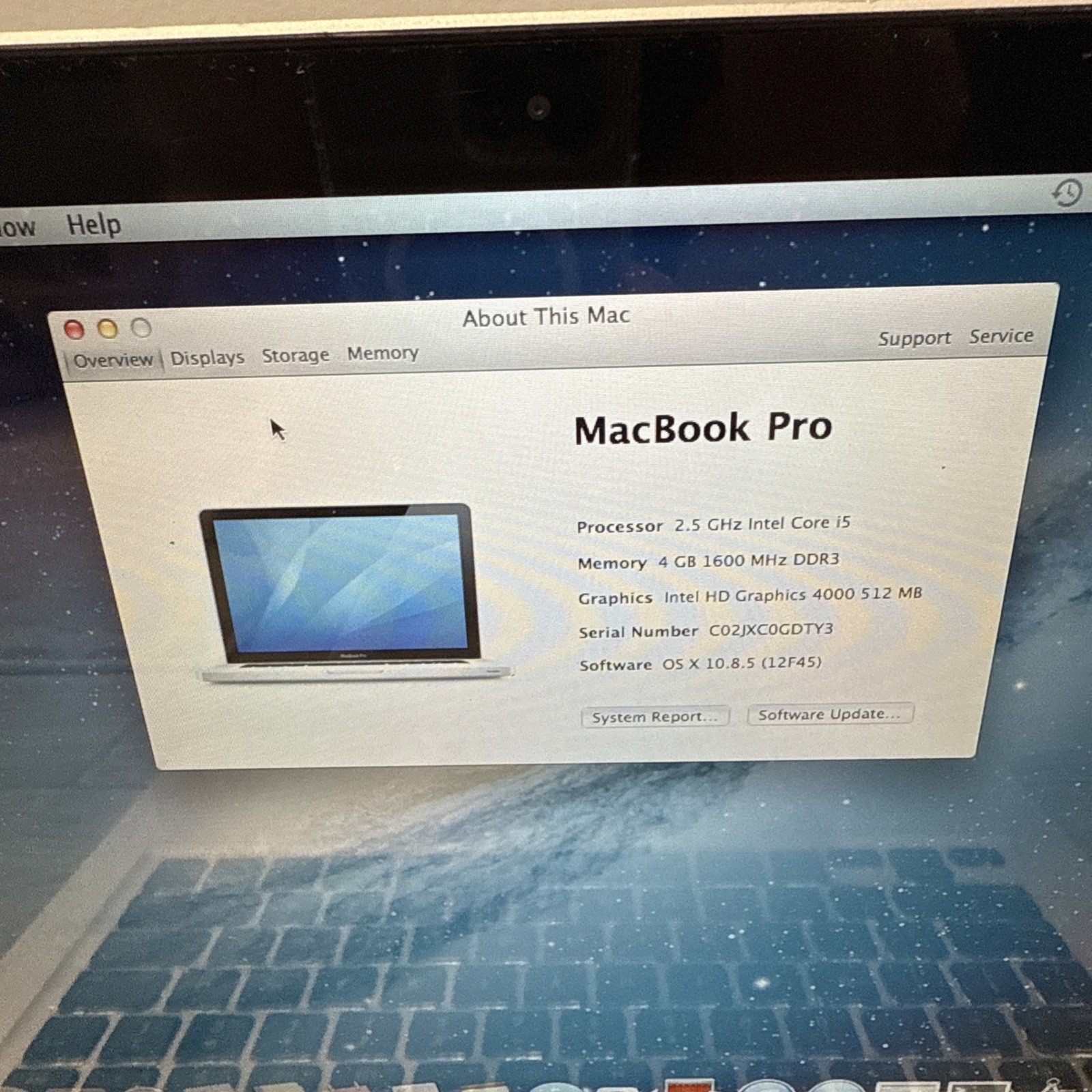 Apple MacBook Pro A1278 13″ Intel Core i5 2.5GHz 4GB RAM 500GB HDD No Charger