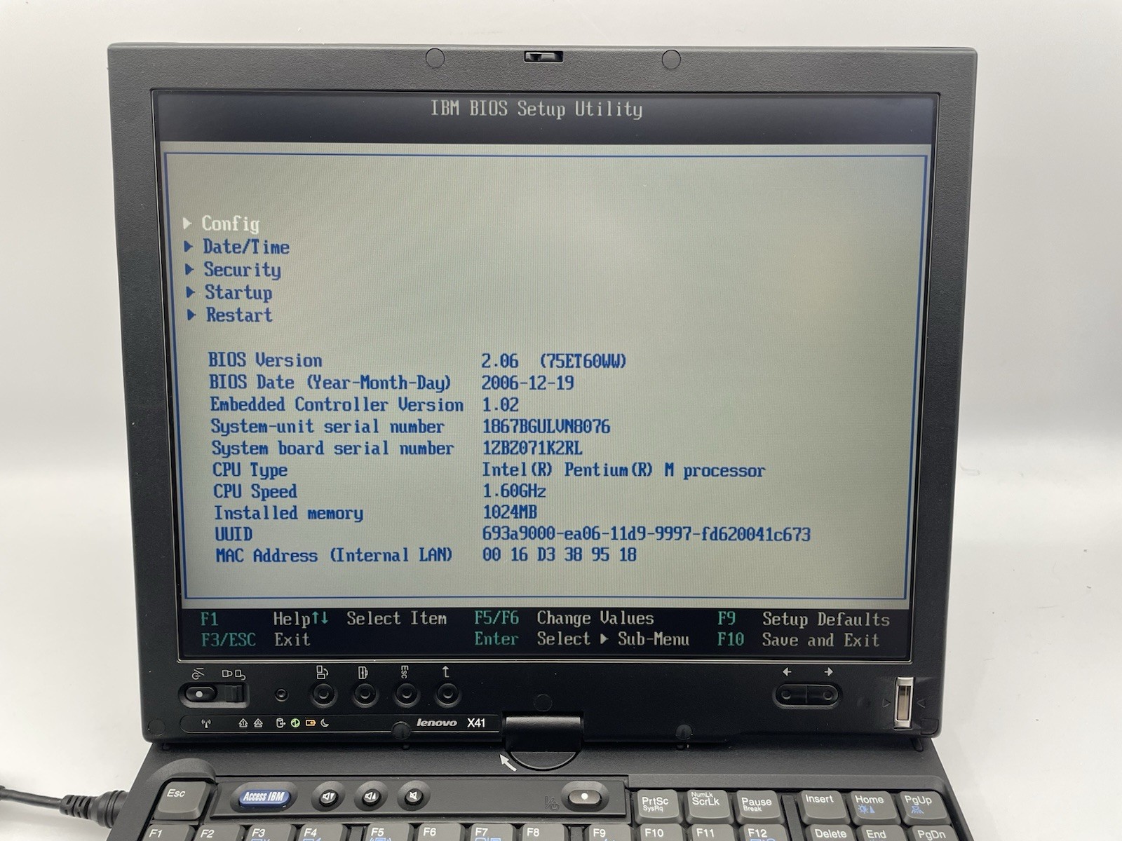 🔥 Vintage IBM Thinkpad X41 1867-BGU Tablet Laptop Intel Pentium CPU 60GB HDD