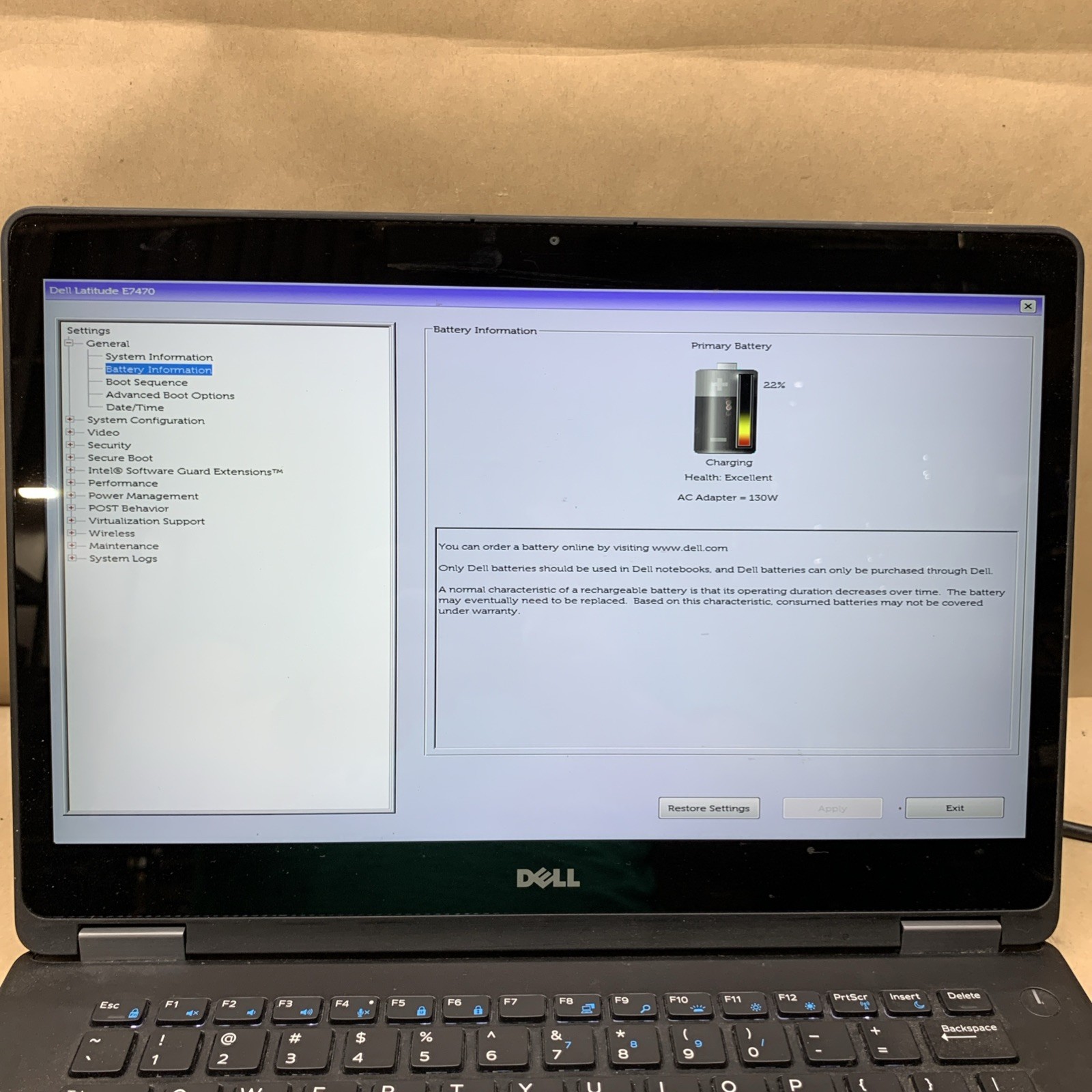Dell Latitude E7470 Touchscreen 14″ i7-6600U@2.6GHz, 8GB RAM, No SSD, No OS