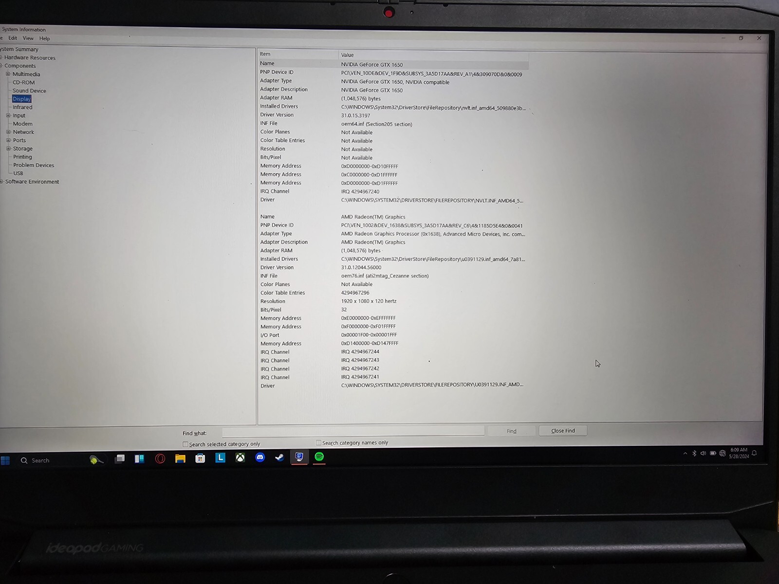 Lenovo IdeaPad Gaming 3 15ACH6 15.6″ 120Hz