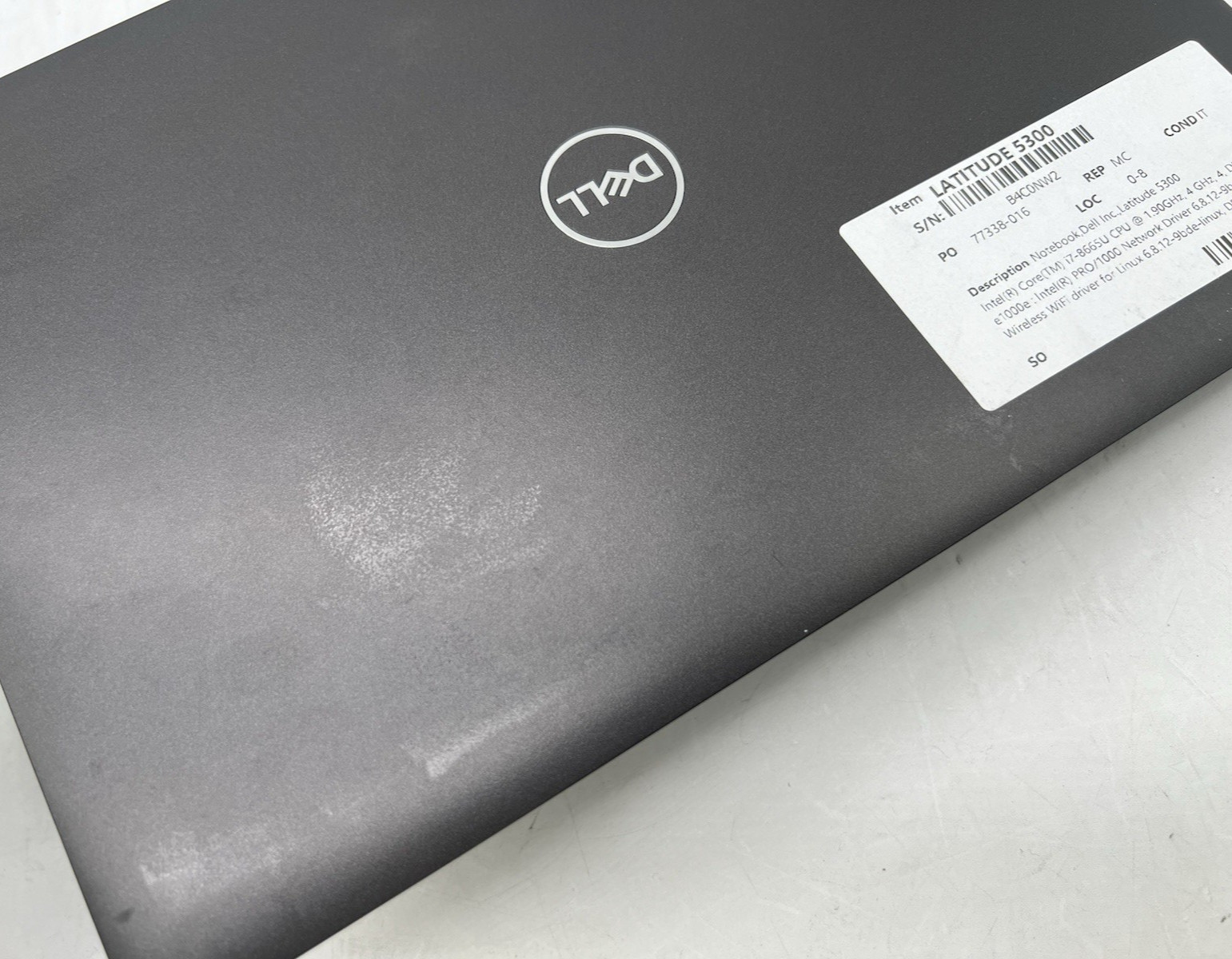 Dell Latitude 5300, i7-8665U CPU, @ 1.90GHz, 8GB RAM-No HDD/OS/Adapter