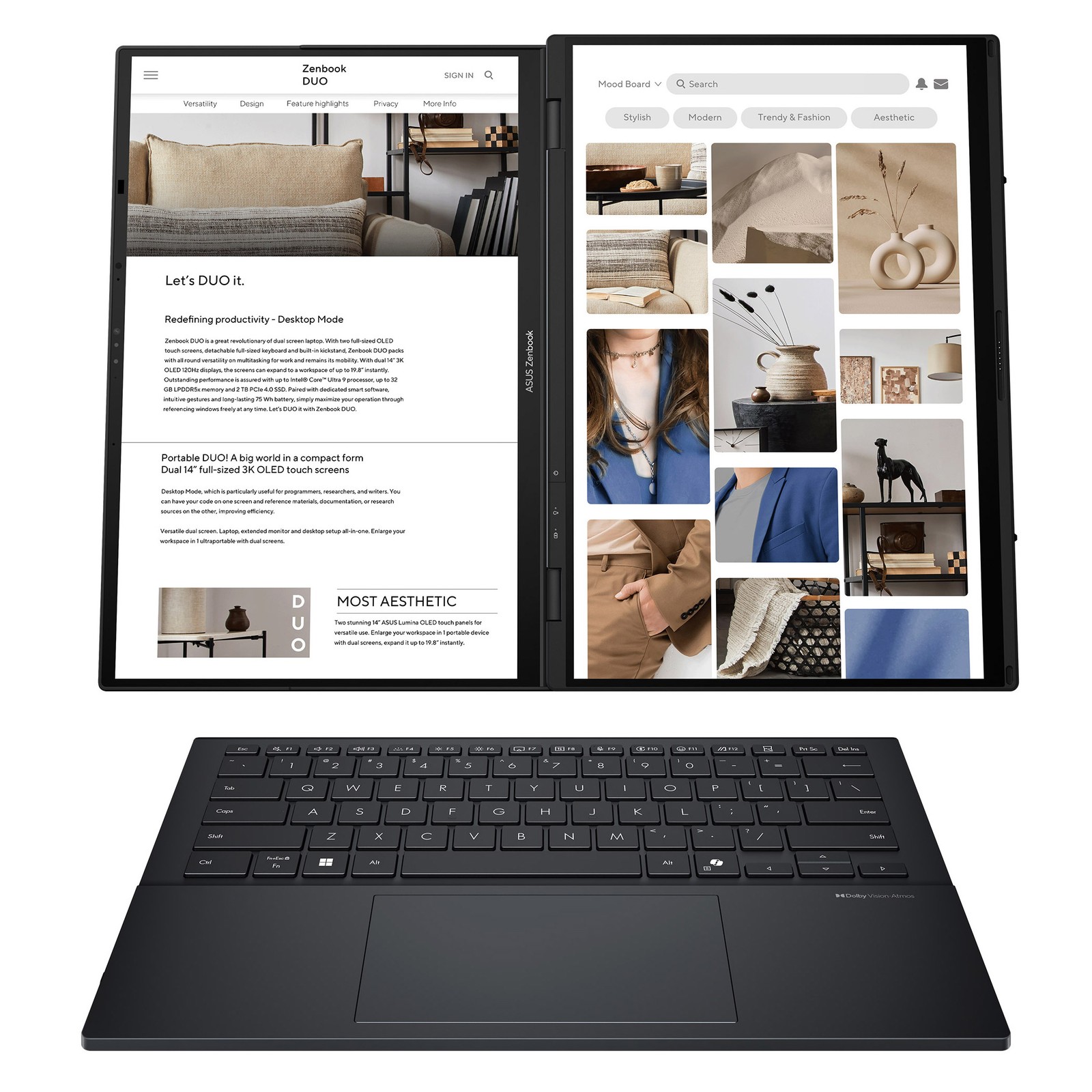 ASUS Zenbook DUO 14″ WUXGA OLED Touch Laptop Ultra 9 285H 32GB RAM 2TB SSD W11