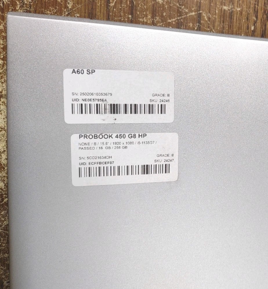 HP EliteBook 450 G8 NOTEBOOK PC 15.6″ W/ i5-1135G7, 16GB, 256GB.