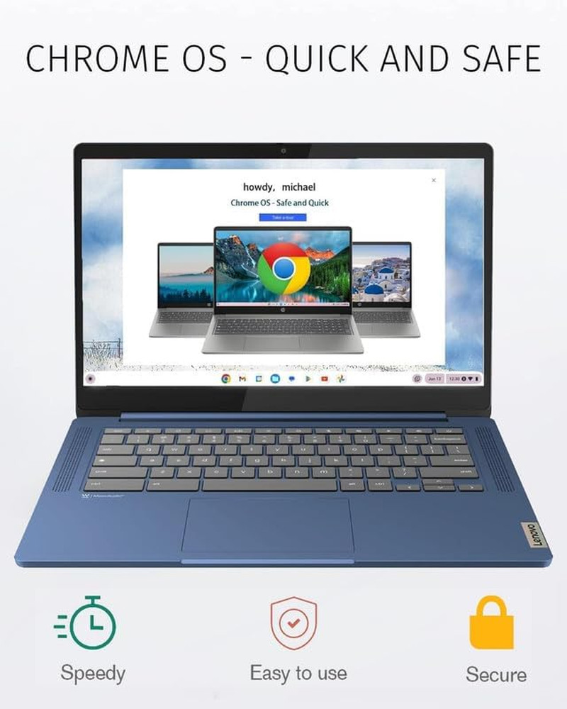 Chromebook 14″ Touchscreen Slim Laptop Business Student, 8-Core Mediatek Kompani