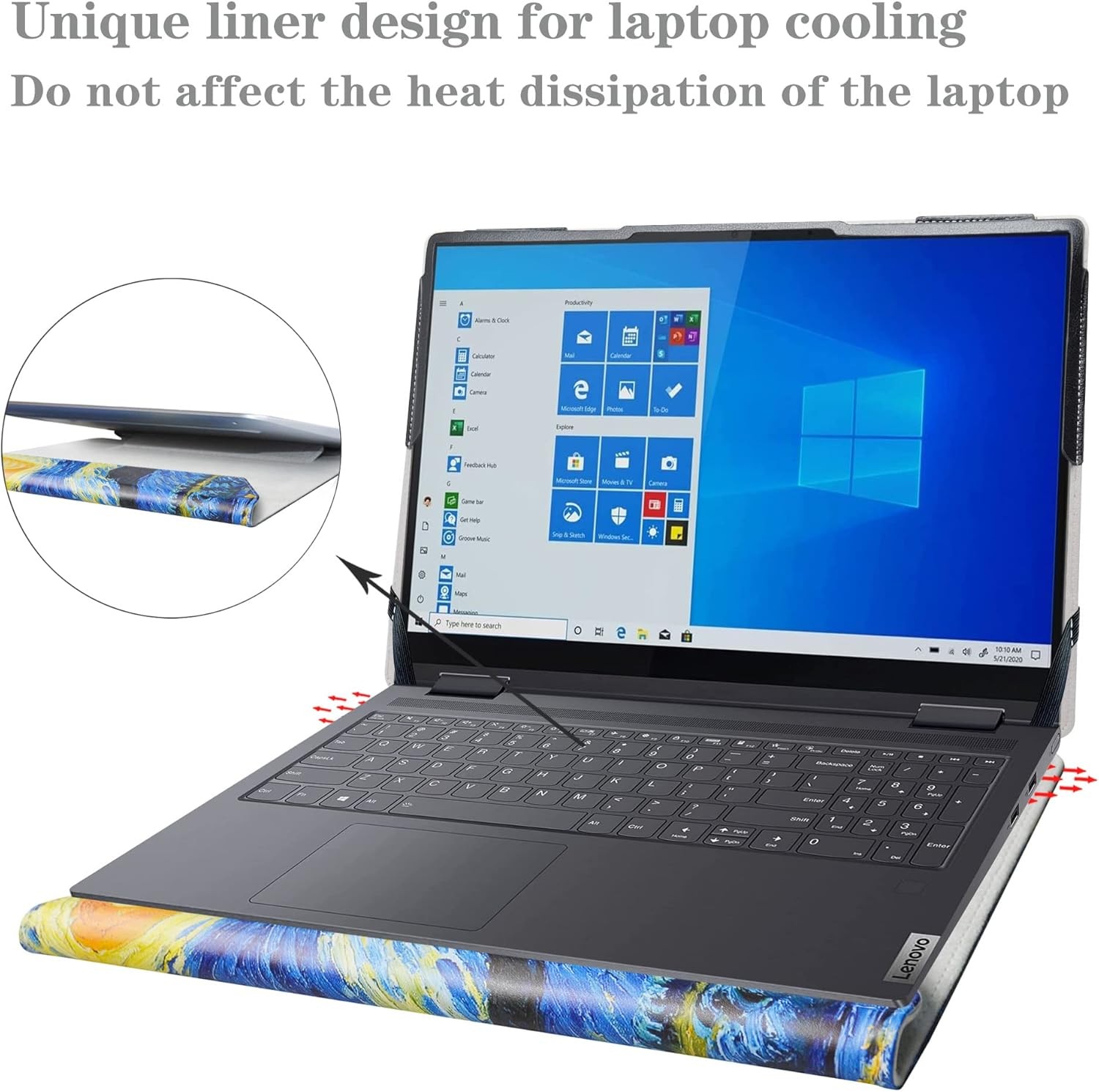 Protective Case for Lenovo Yoga 7i 2-in-1 16 Gen 9/Yoga 7i 16 Gen 8 & HP EliteBo