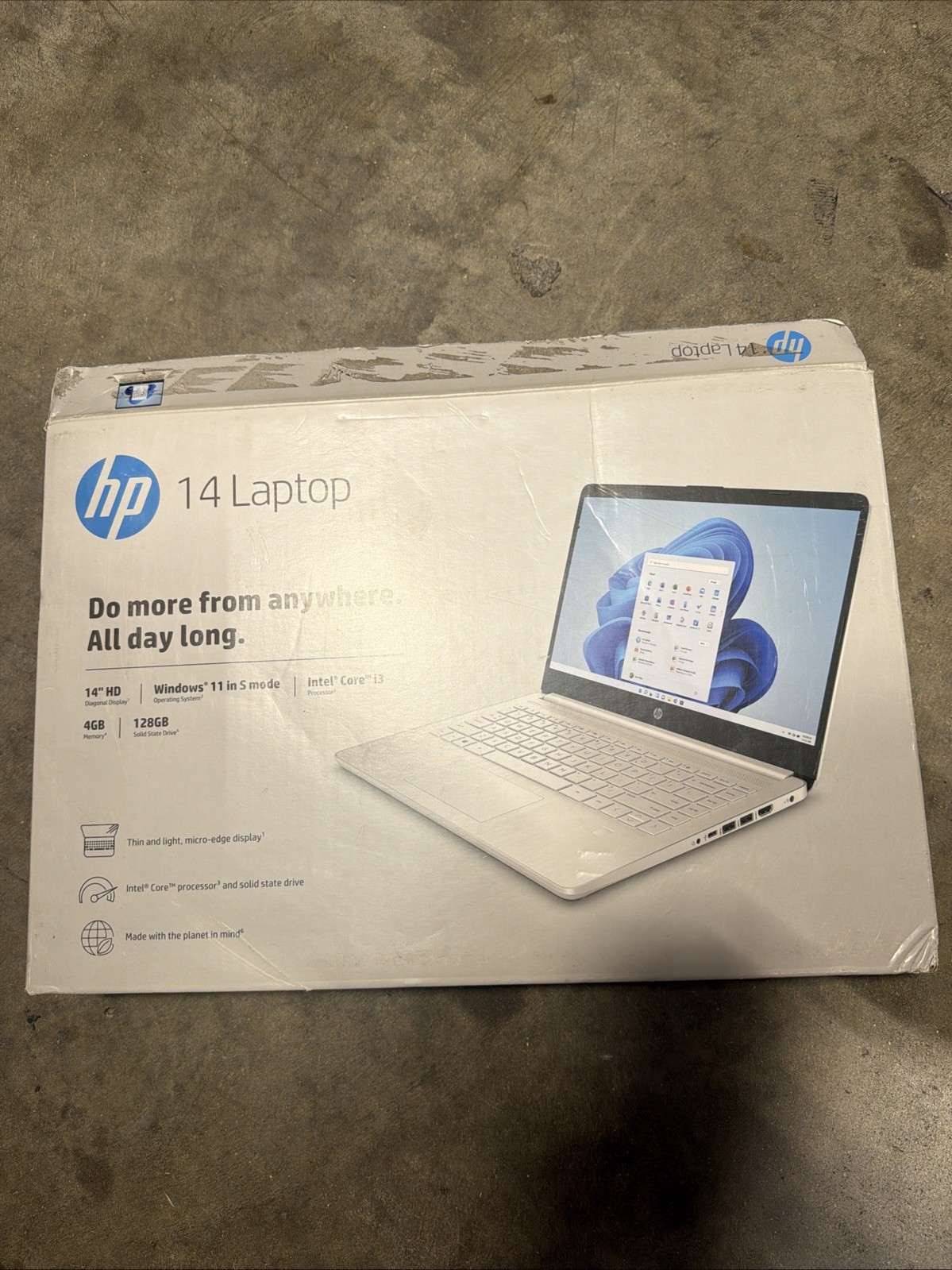 BRAND NEW HP 14dq2031wm 14″ HD i31115G4 3GHz Intel UHD Graphic 600 4GB RAM 128GB