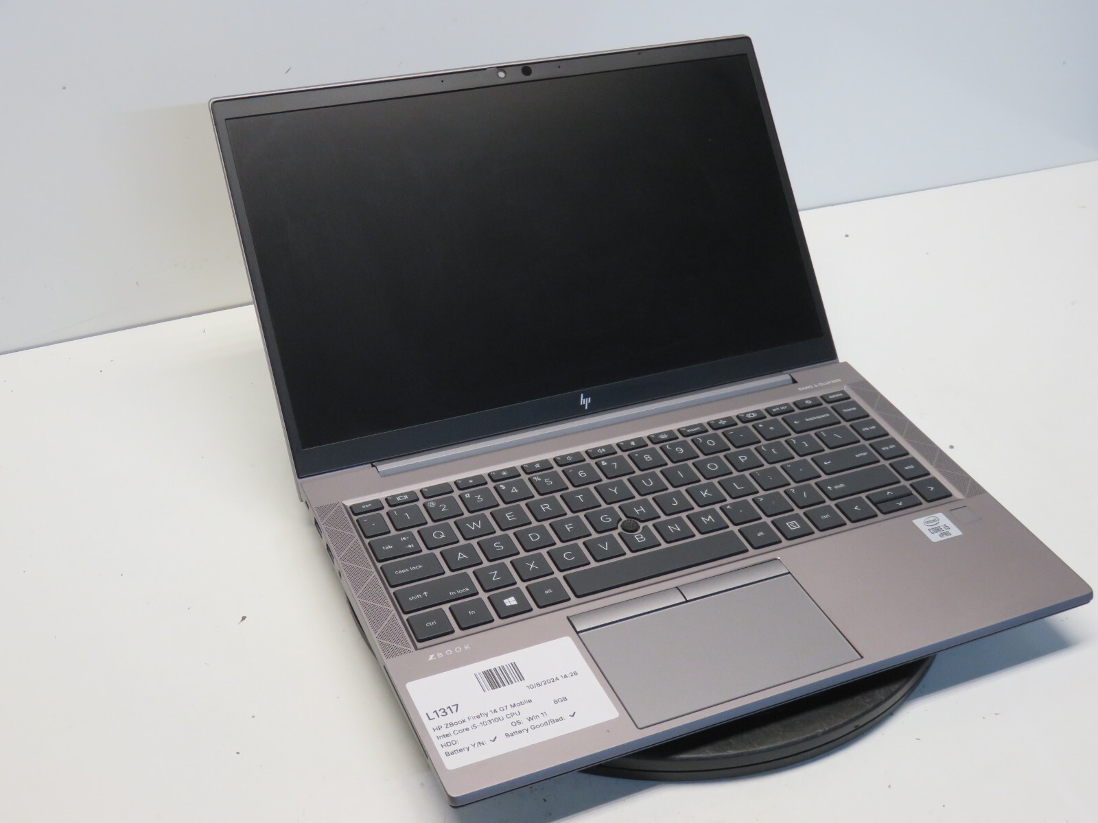 HP ZBook Firefly 14 G7 Intel Core i5-10310U CPU 1.70GHz 8GB 256GB SSD Win 11