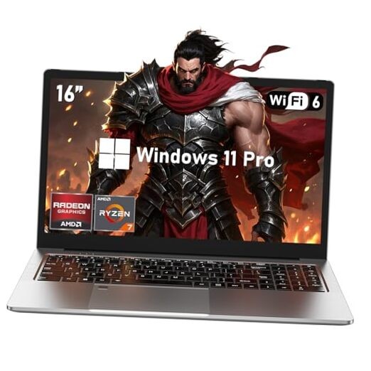 Gaming Laptop, 16 Inch Lap Top Computer 2026 16.0 GB 16 Inches Silver 1.0 TB