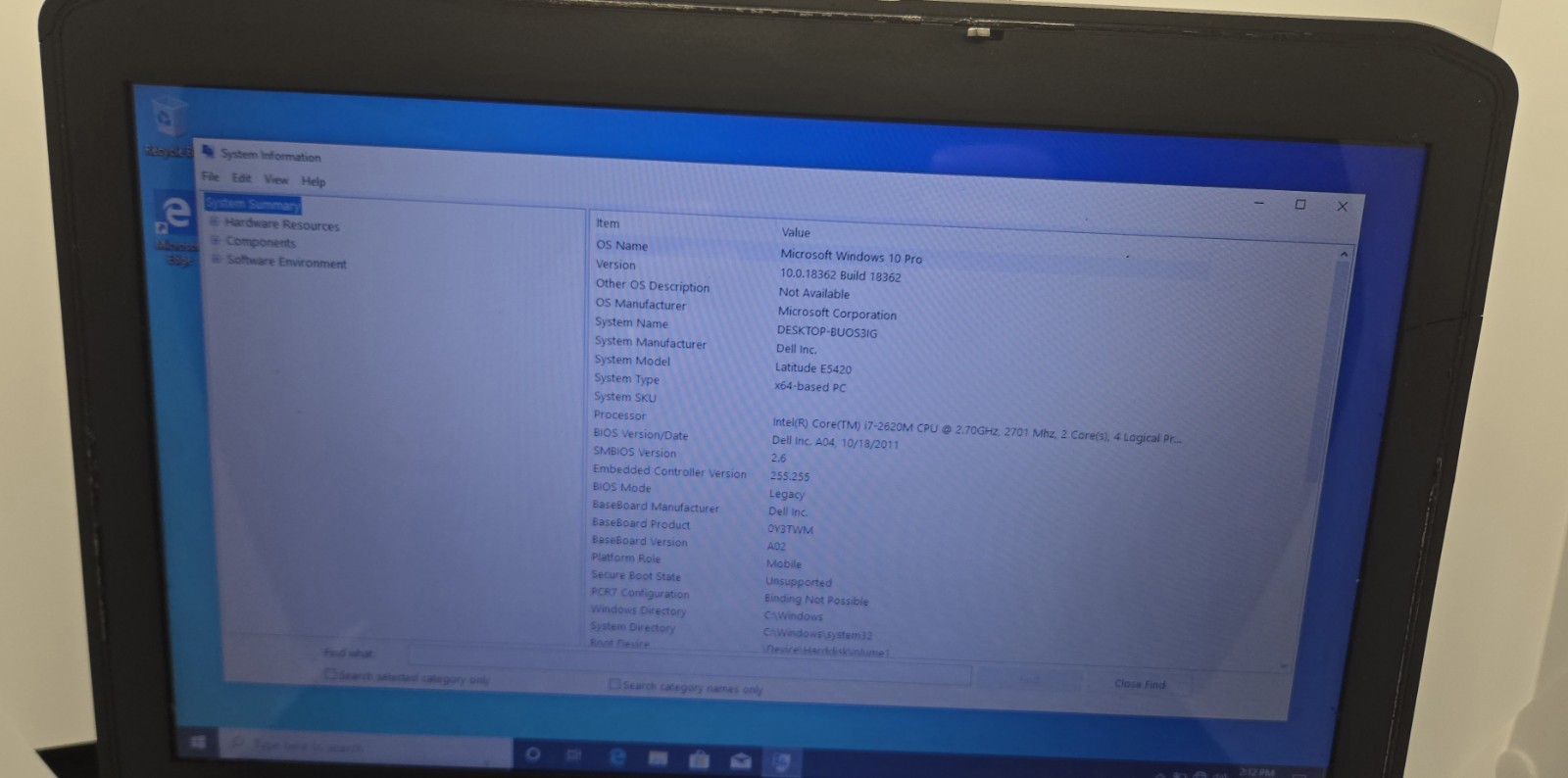 Dell Latitude E5420 14″Core i7 2620M 2.70Gz CPU 4GB RAM 500GB HDD Windows 10Pro