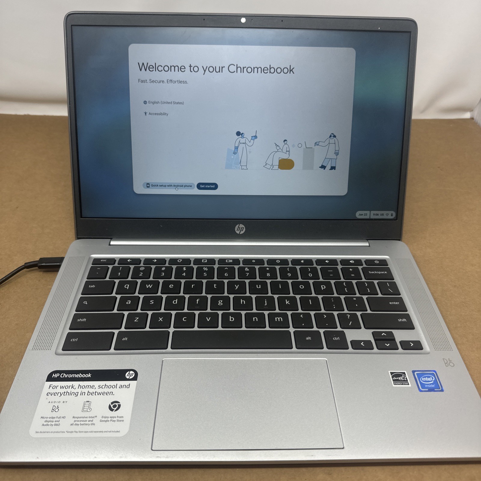 HP 14a-na0023cl 14 inch 64GB Intel Celeron 2.80GHz 4GB MINT CONDITION (RESET)