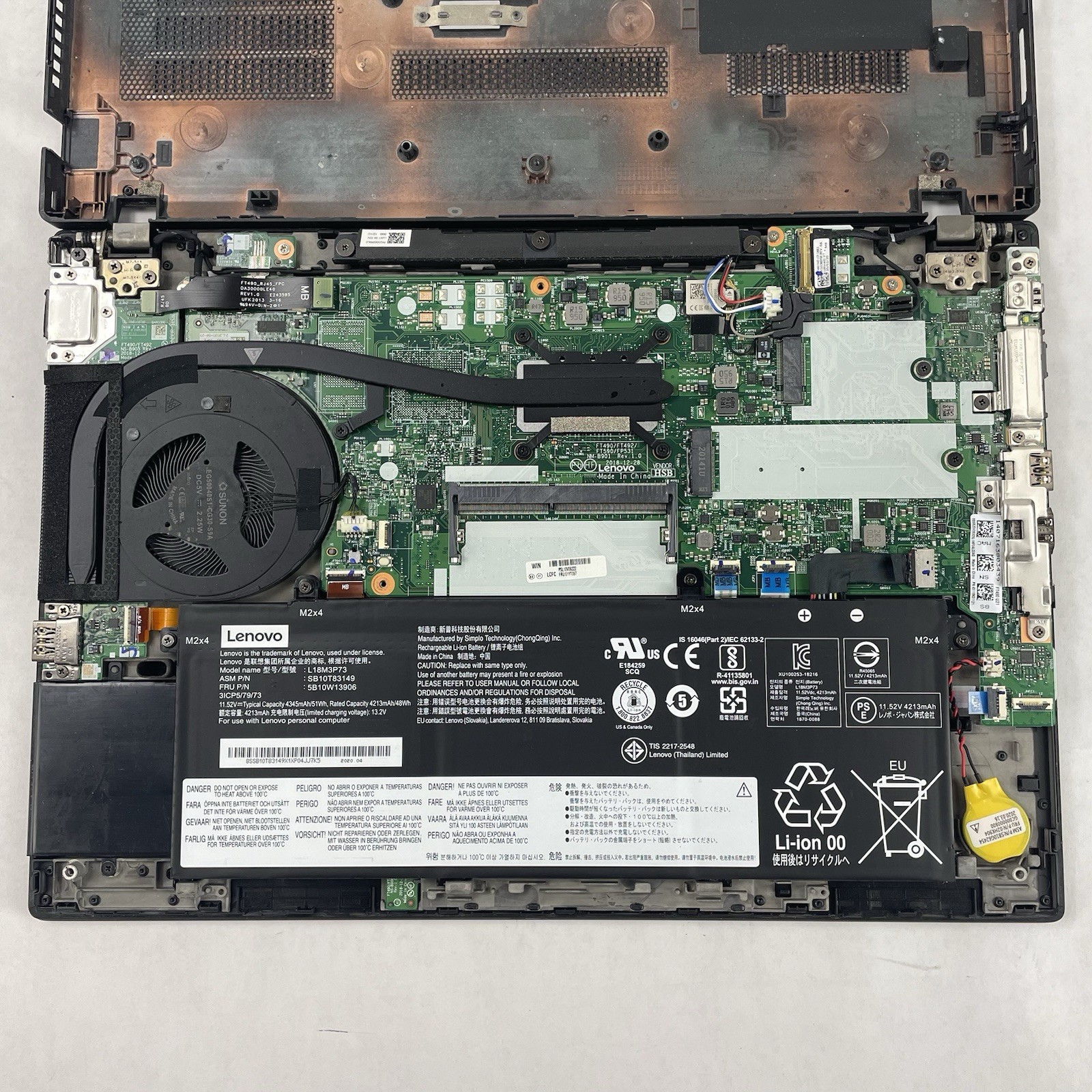 Lenovo ThinkPad T490 14″ i5-8365U 1.60 GHz 8 GB RAM No SSD/OS/AC