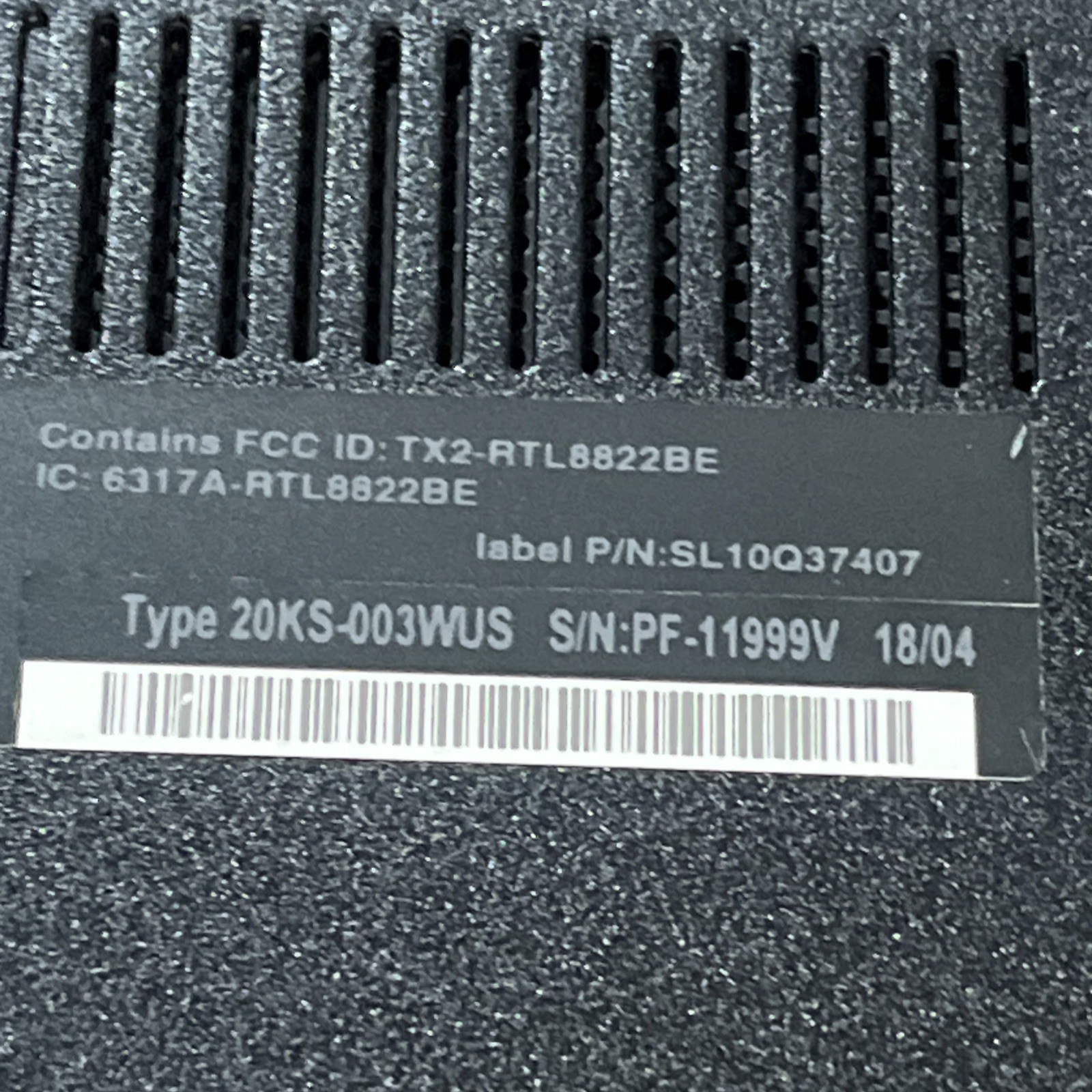 LENOVO THINKPAD E580 INTEL CORE I5-7200U 2.50GHZ 8GB RAM NO HD ‘