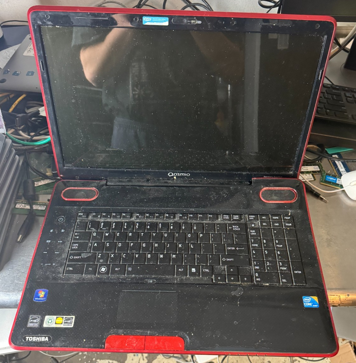 Toshiba Qosmio X505-Q887 Intel Core i7 Laptop for Parts/Repair #4783