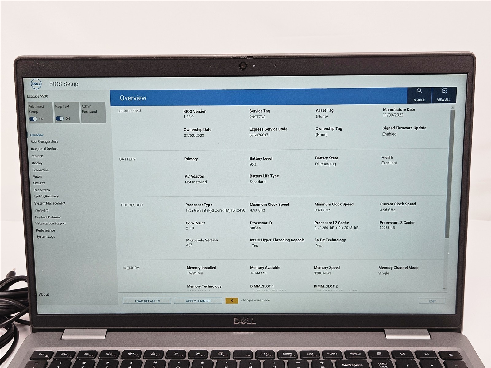 Dell 15.6″ Latitude 5530 16GB 256GB SSD i5-1245U Iris Xe Business Laptop