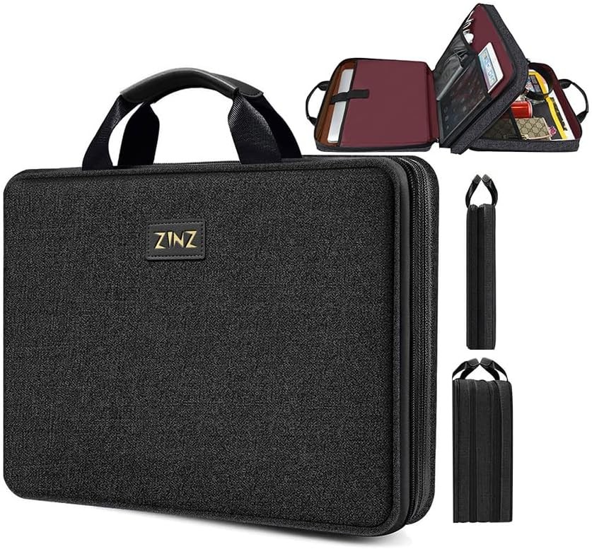 Expandable Multi-Pocket Sleeve Hand Bag for 15 15.6 16 Inch Laptops