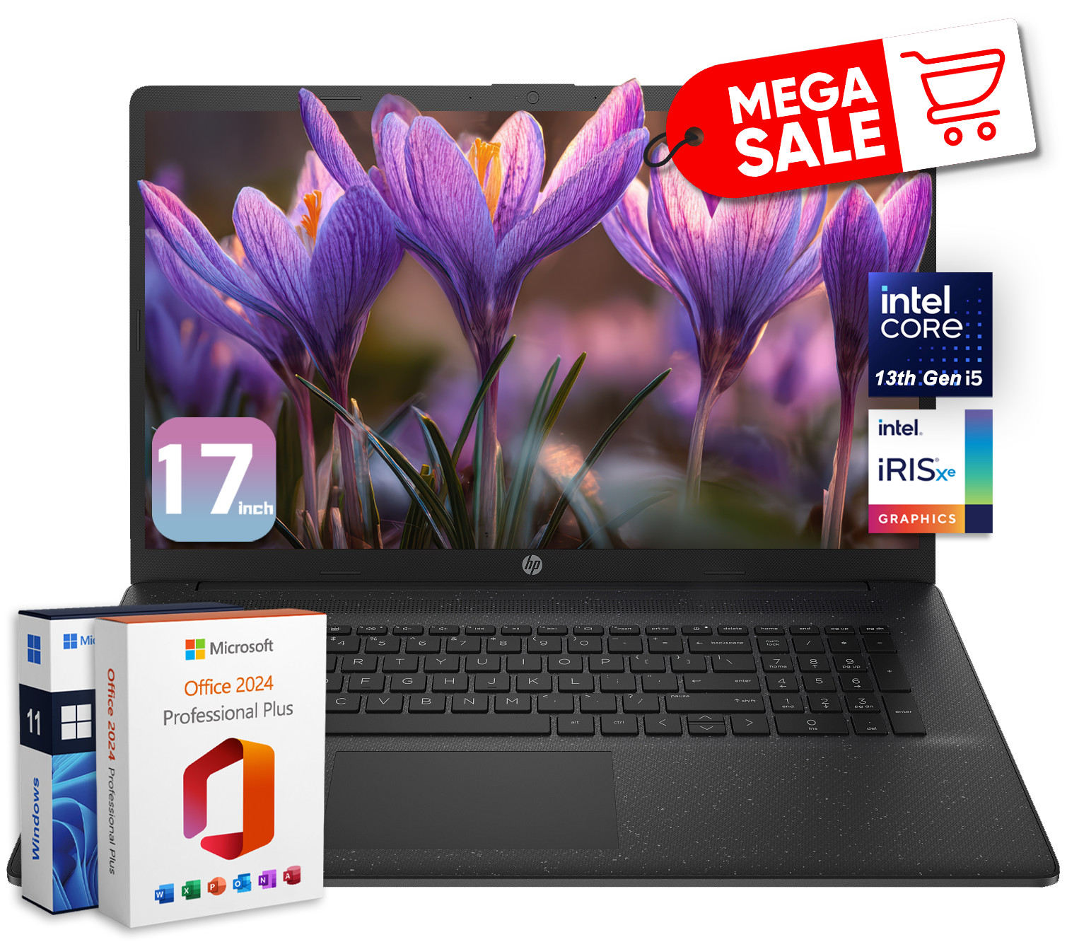 SALE 2026 HP Laptop Computer 17 10-Core Intel i5 16GB RAM & 512GB SSD Office Pro
