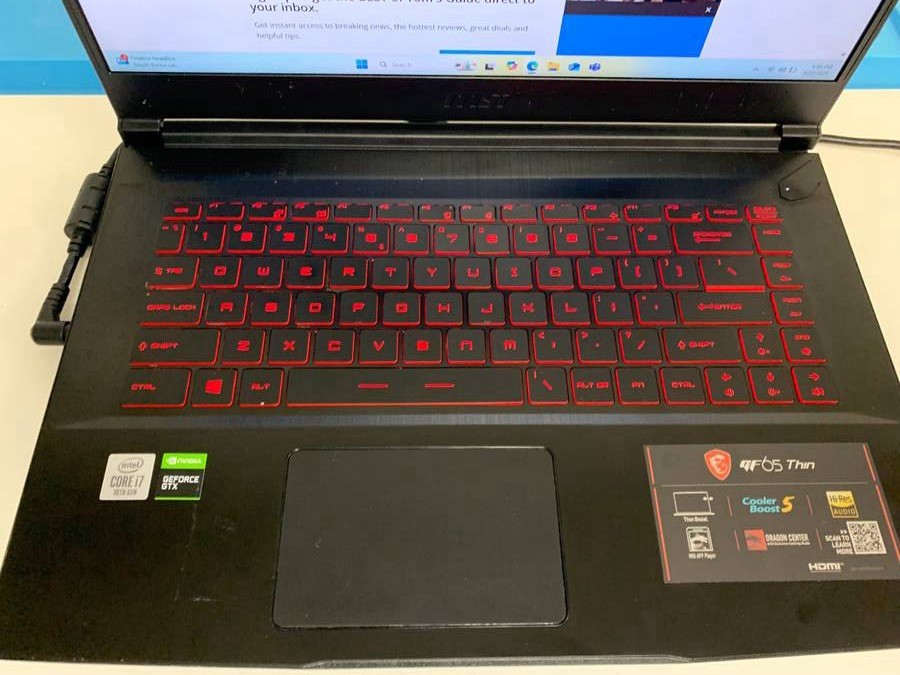 MSI GF65 Thin 15.6” Gaming Laptop Intel I7 10th Gen 16GB RAM Nvidia RTX 1660Ti