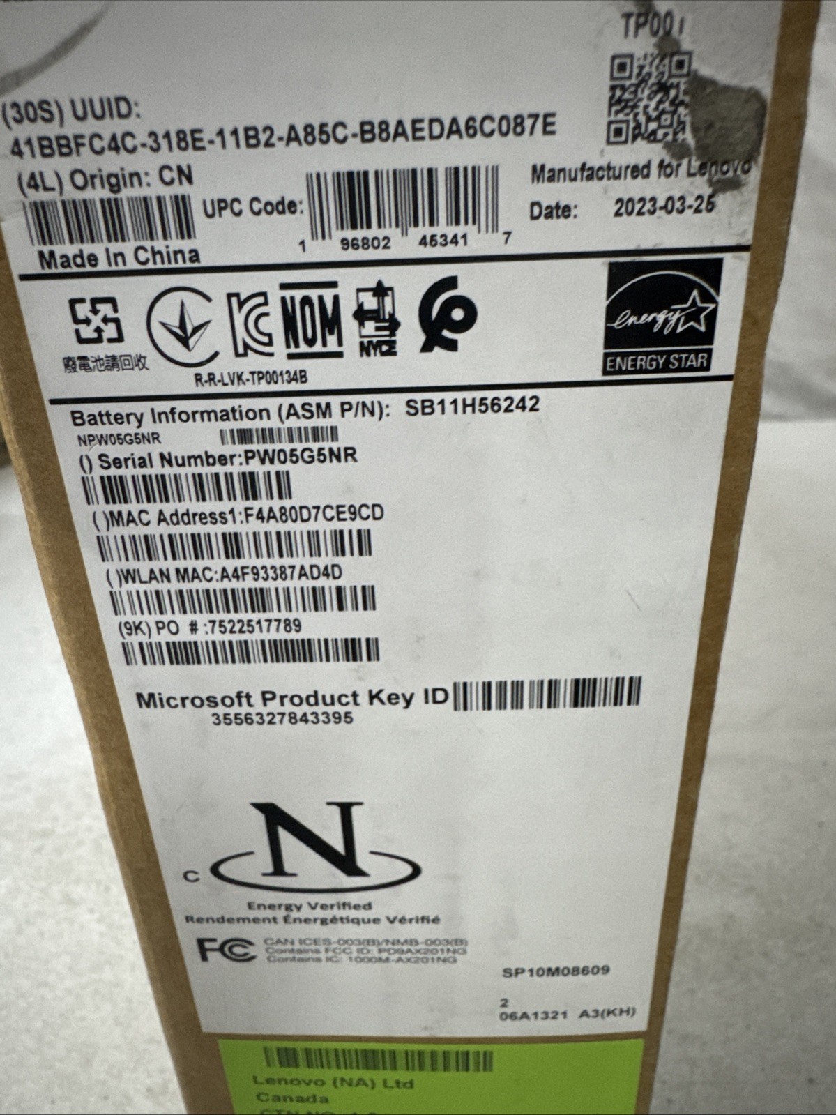 Lenovo THINKPAD L15 GEN 3 15.6″ i5-1235U 16GB RAM 256 SSD (2028 Warranty!) NEW