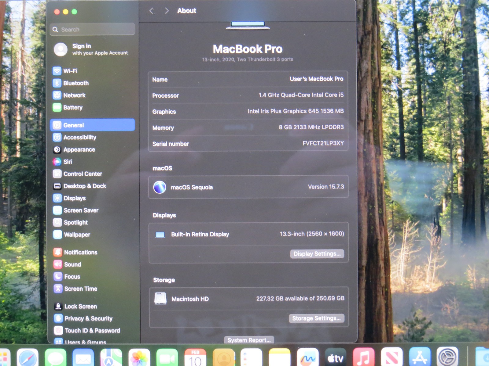 Apple MacBook Pro A2289 2020 | i5-8257U @ 1.4Ghz | 8GB/256GB | OS14 | No AC