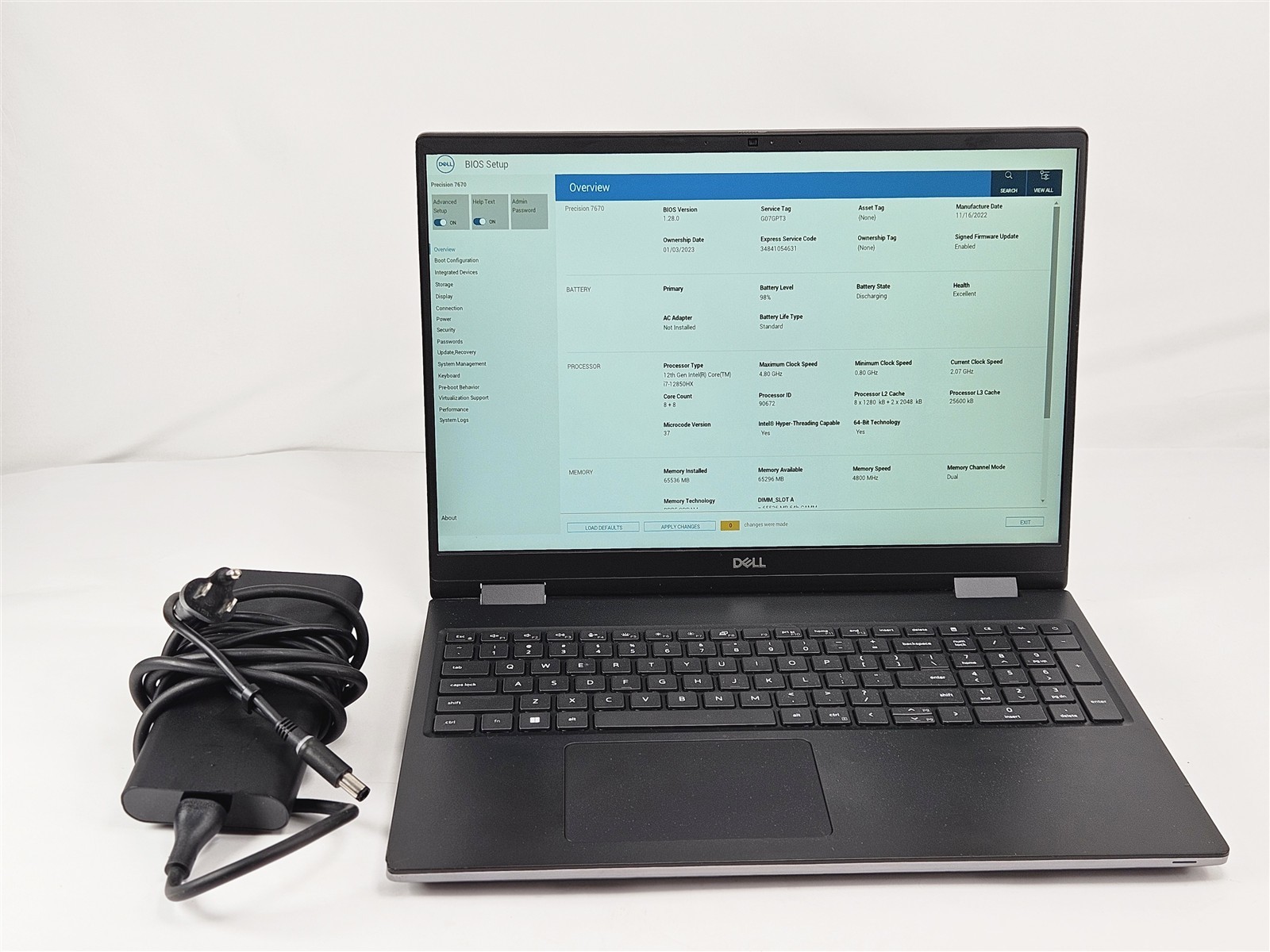 Dell Precision 7670 P114F i7-12850HX RTX A1000 64GB 1TB 16″