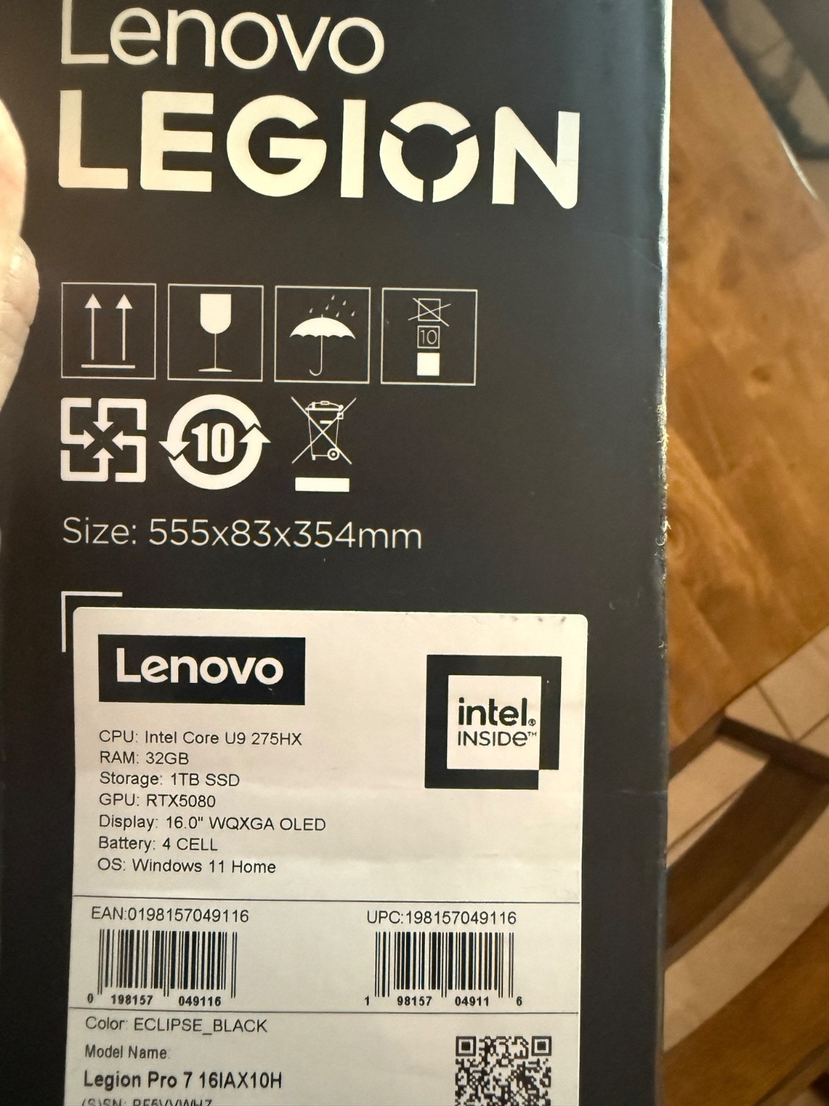 New Lenovo Legion Pro 7i, 16″ 2.5K OLED, Ultra 9 275HX,RTX5080,32GB DDR5,1TB SSD