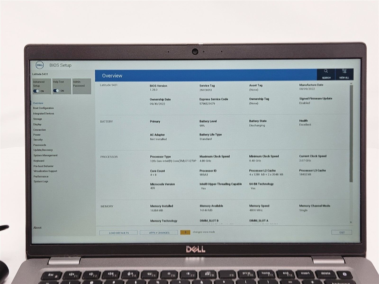 Dell Latitude 5431 Intel Iris Xe Graphics 14″ Intel Core i7-1270P 16GB 256GB SSD
