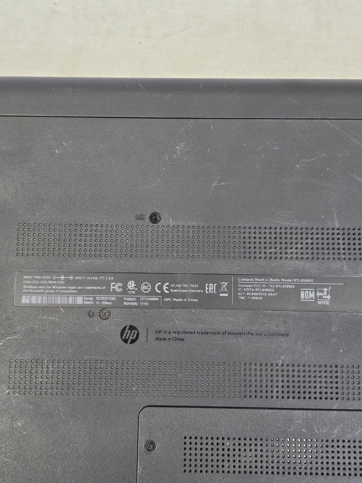 HP 15-f209wm Laptop – Intel Celeron N2840 – 4GB RAM – 500GB – BAD BATT – Win 10