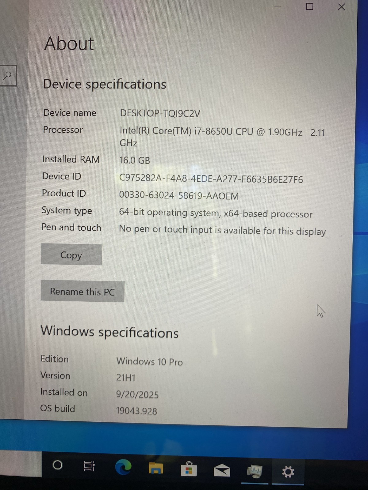 Microsoft Surface 1769 13.5″ i7-8650U 1.90GHz 16GB RAM 512GB SSD WINPRO10 *Read*