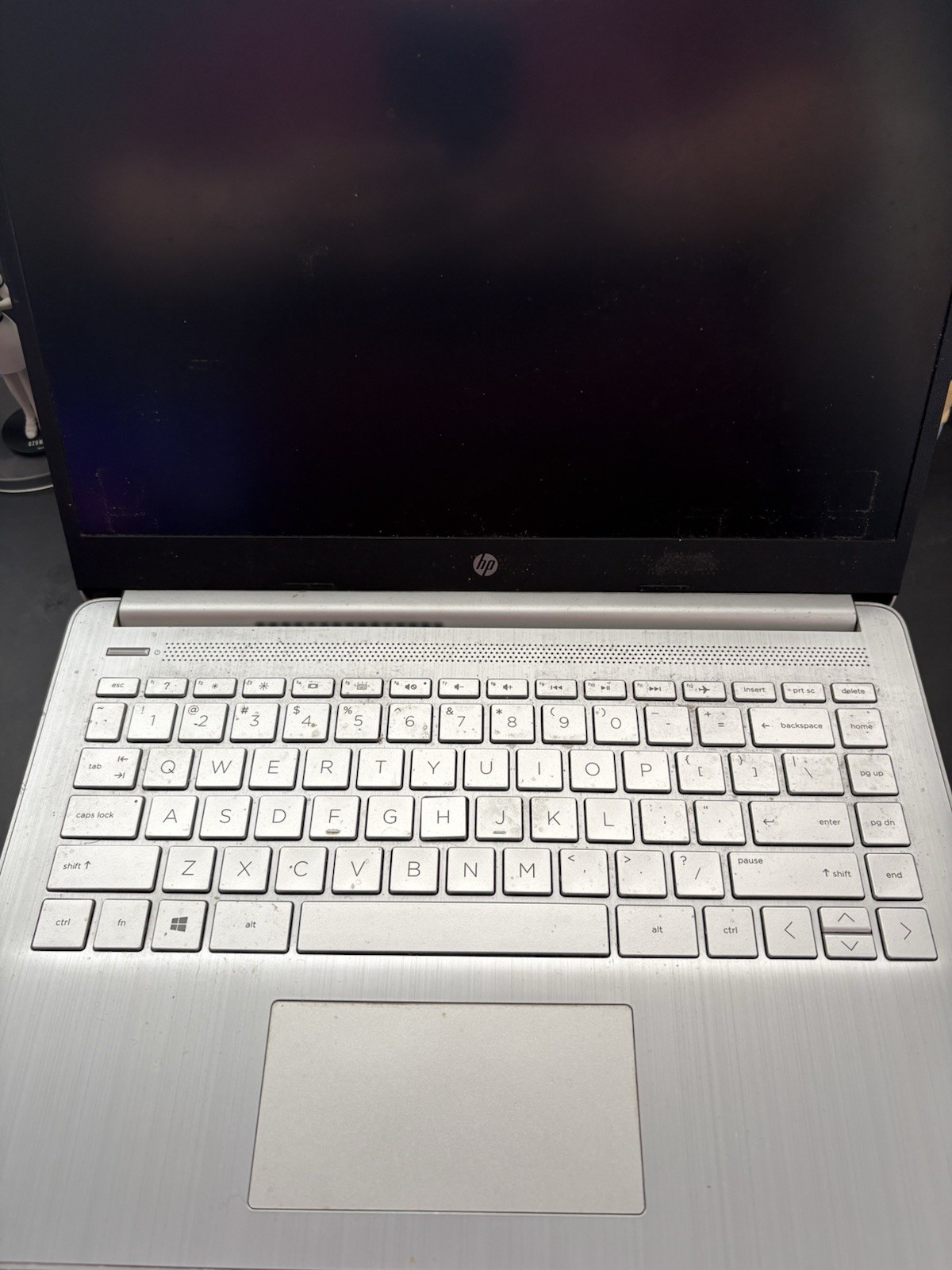 HP Silver Notebook Laptop Silver Full Keyboard Touchpad Sleek Design Portable