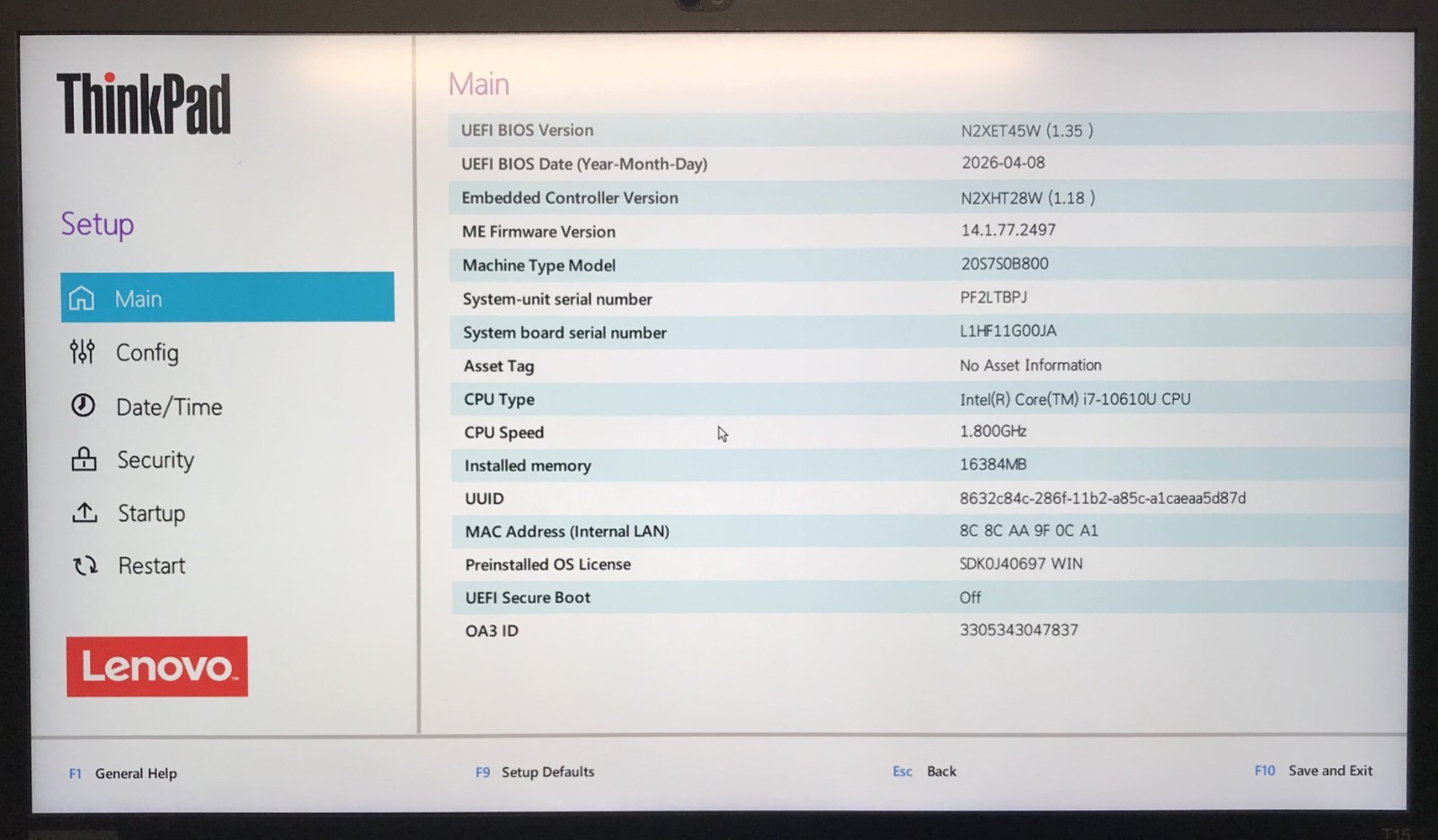 Lenovo ThinkPad T15 Gen 1 4K 15.6″ Laptop i7-10610U 16GB RAM 512GB NVMe