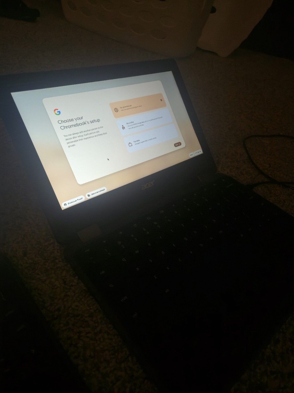 Acer Chromebook Spin 11 2 in 1 11.6″ Touchscreen Intel 4GB RAM 32GB HD