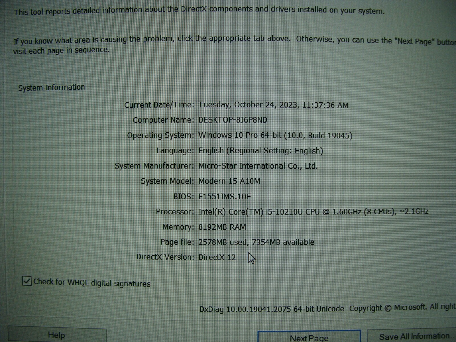 A+ FHD 88% Battery MSI Modern 15 A10M Intel i5-10210U 1.60Ghz 8GB RAM 256GB SSD