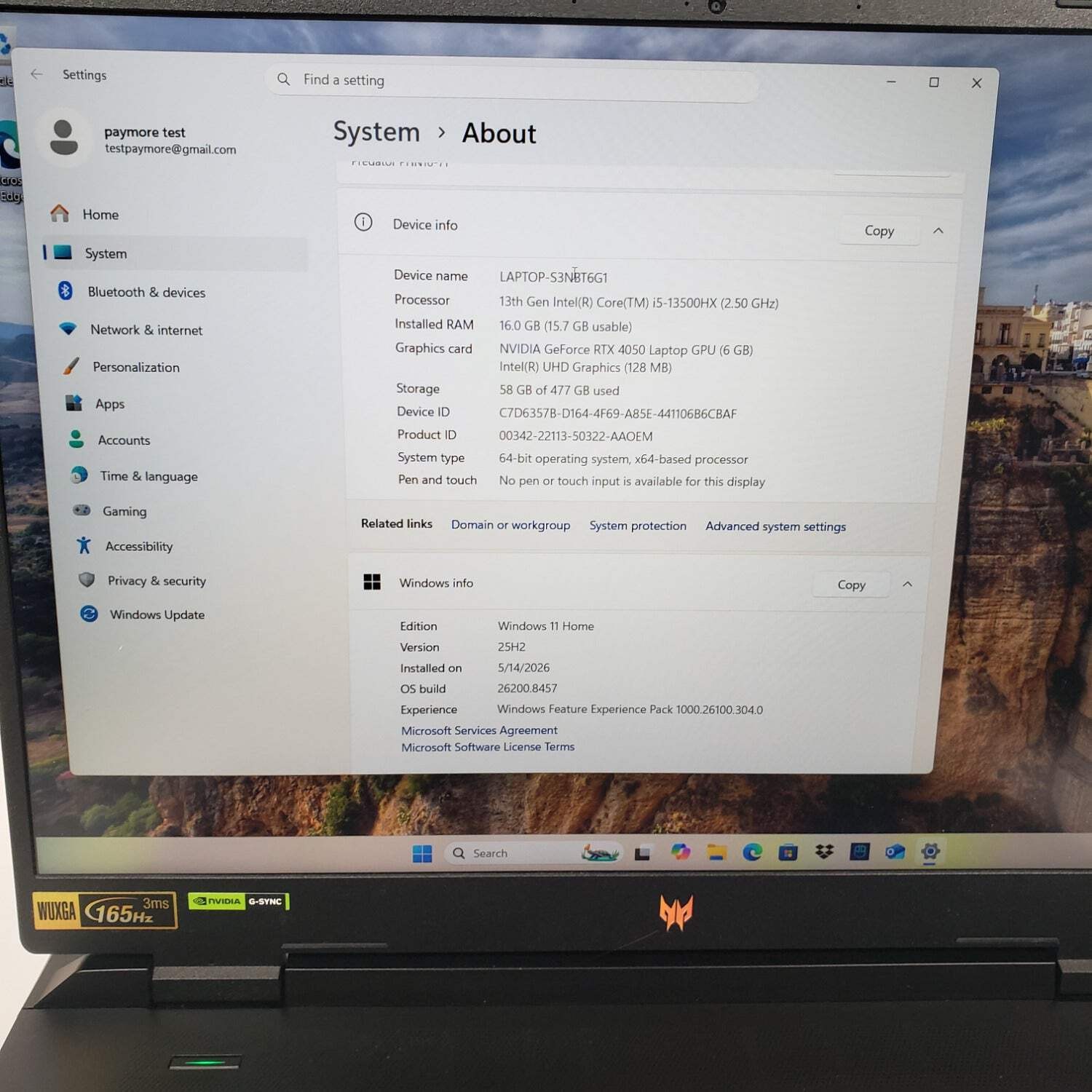 Acer Predator Helios Neo 16 16″ i5-13500HX 2.5GHz 16GB RAM 512GB SSD RTX 4050