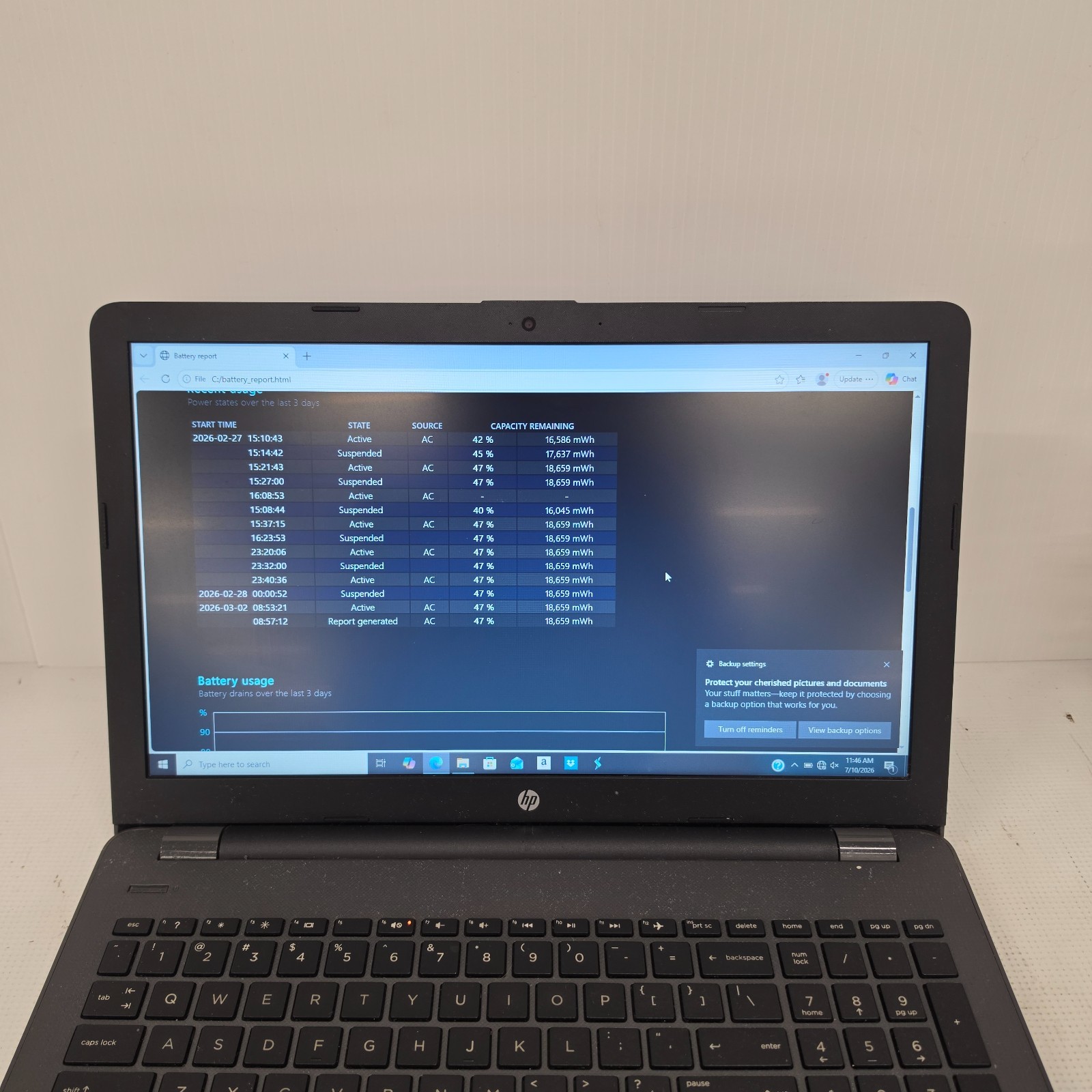 HP 255 G6 Laptop 15.6″ Win 10 Pro AMD A6-9225 R4 8GB Ram 256GB SSD (as-is read)