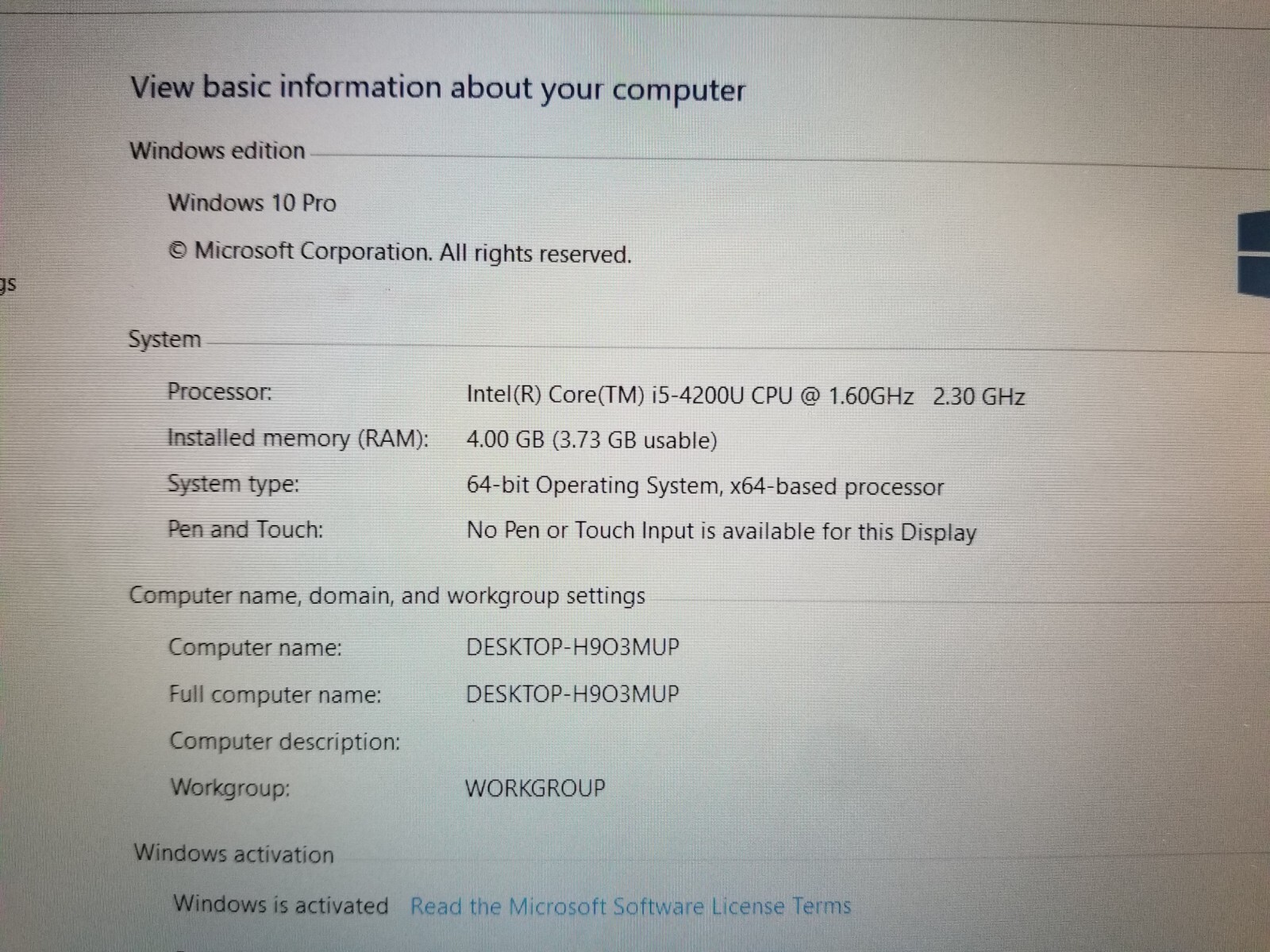 DELL LATITUDE 3540 15.6″ i5-4200 1.6GHz 4GB RAM Windows 10