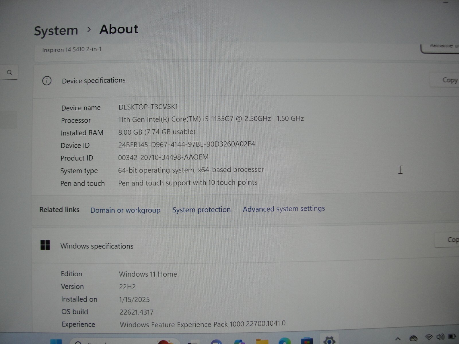 Dell Inspiron 14” 5410 2n1 FHD Intel Core i5-1155G7 2.5GHz 8GB 512GB SSD Charger