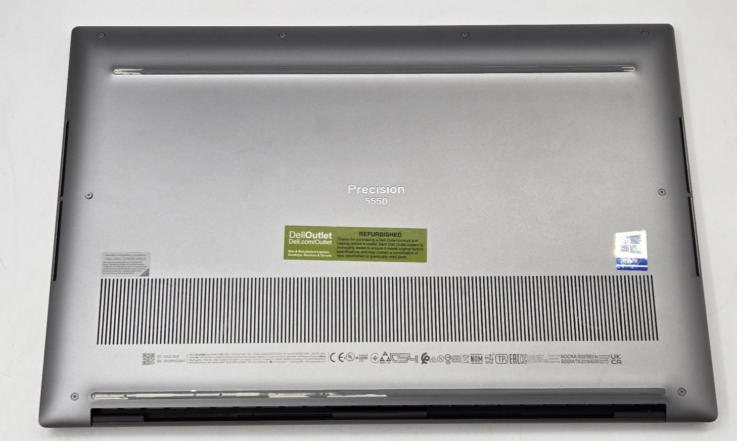 Dell Precision 5550 Laptop Intel Xeon W-10855M 32GB RAM 1TB NVIDIA T2000 Win 11.
